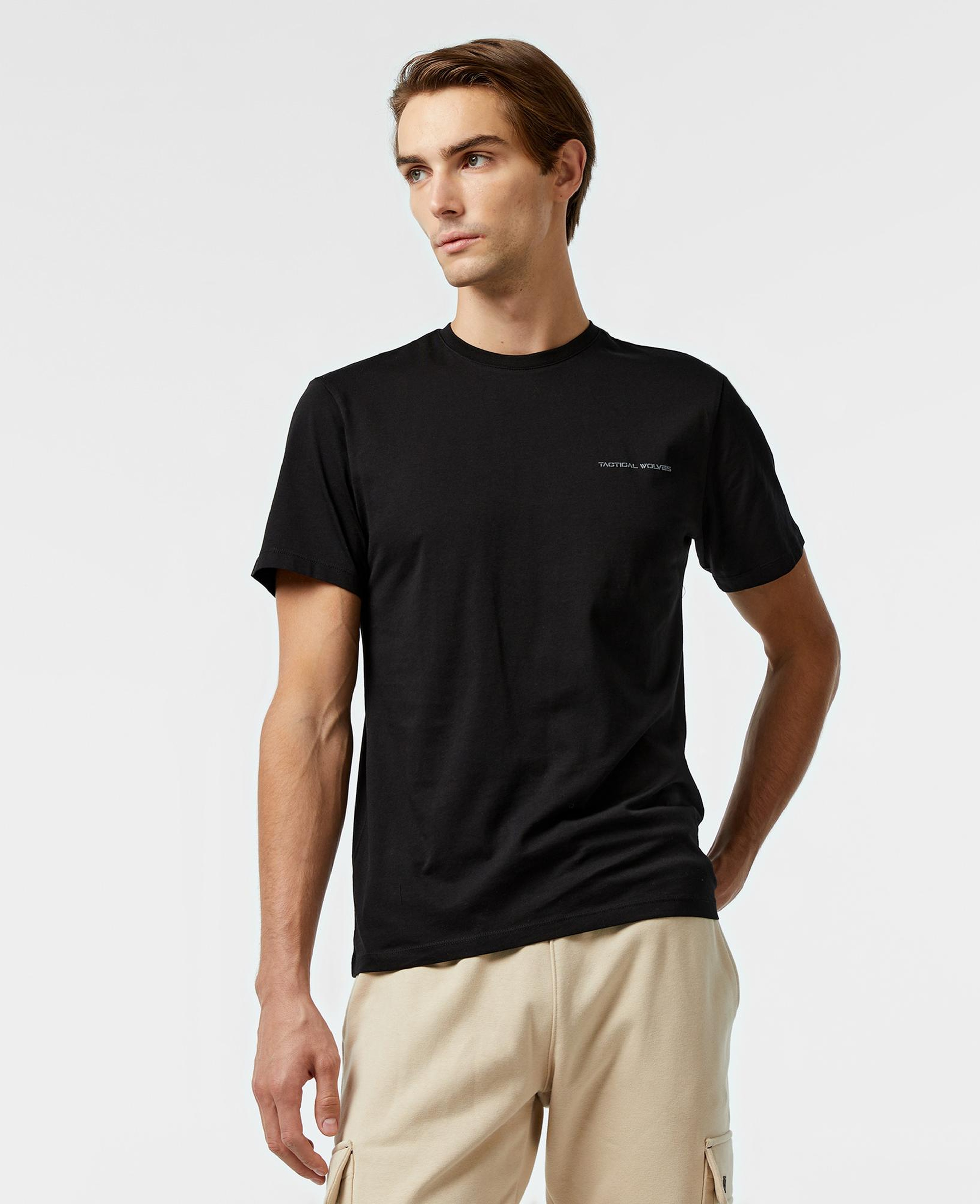 Tactical Wolves Classic Erkek Siyah T-Shirt