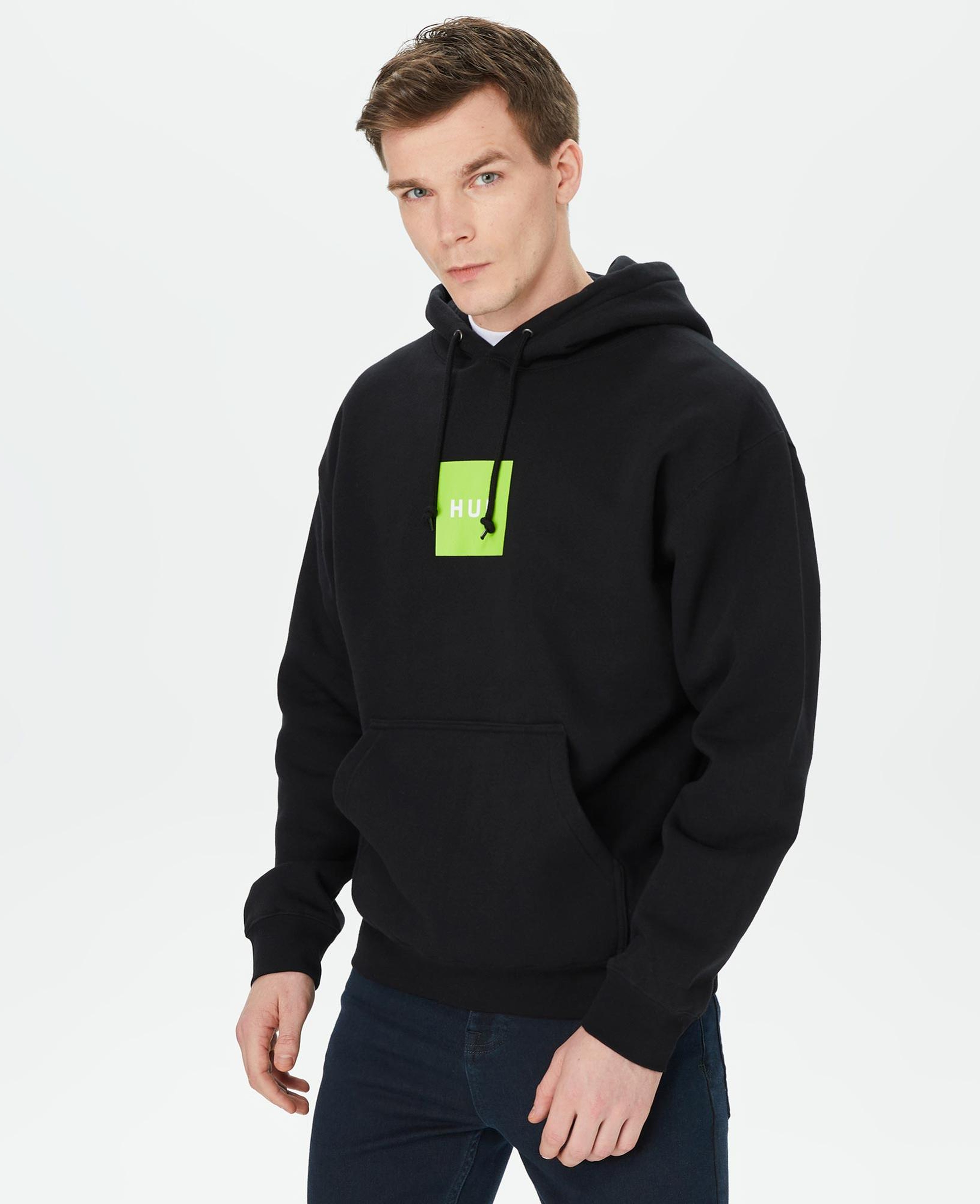 HUF Set Box Erkek Siyah Hoodie