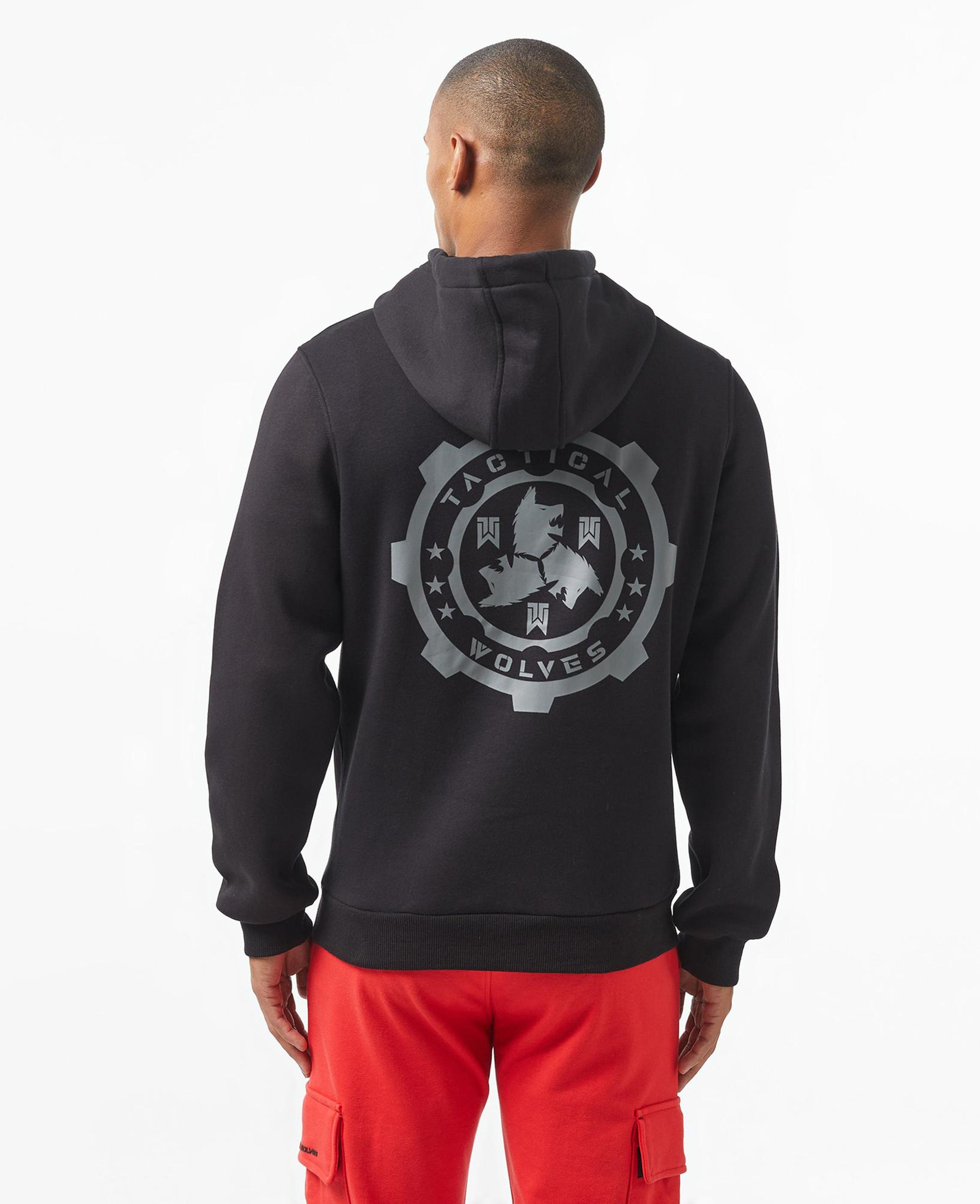 Tactical Wolves Classic Erkek Siyah Hoodie