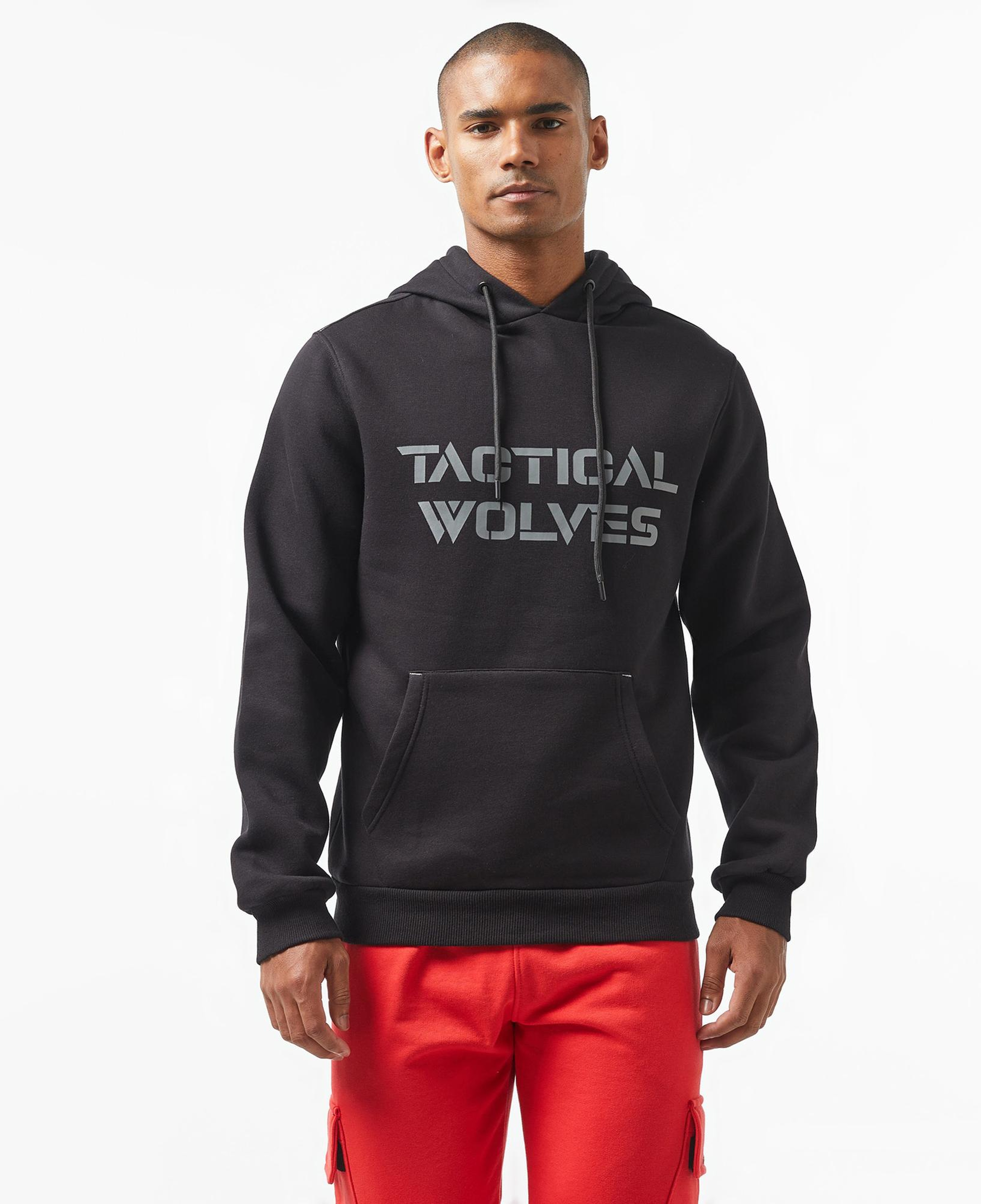 Tactical Wolves Classic Erkek Siyah Hoodie