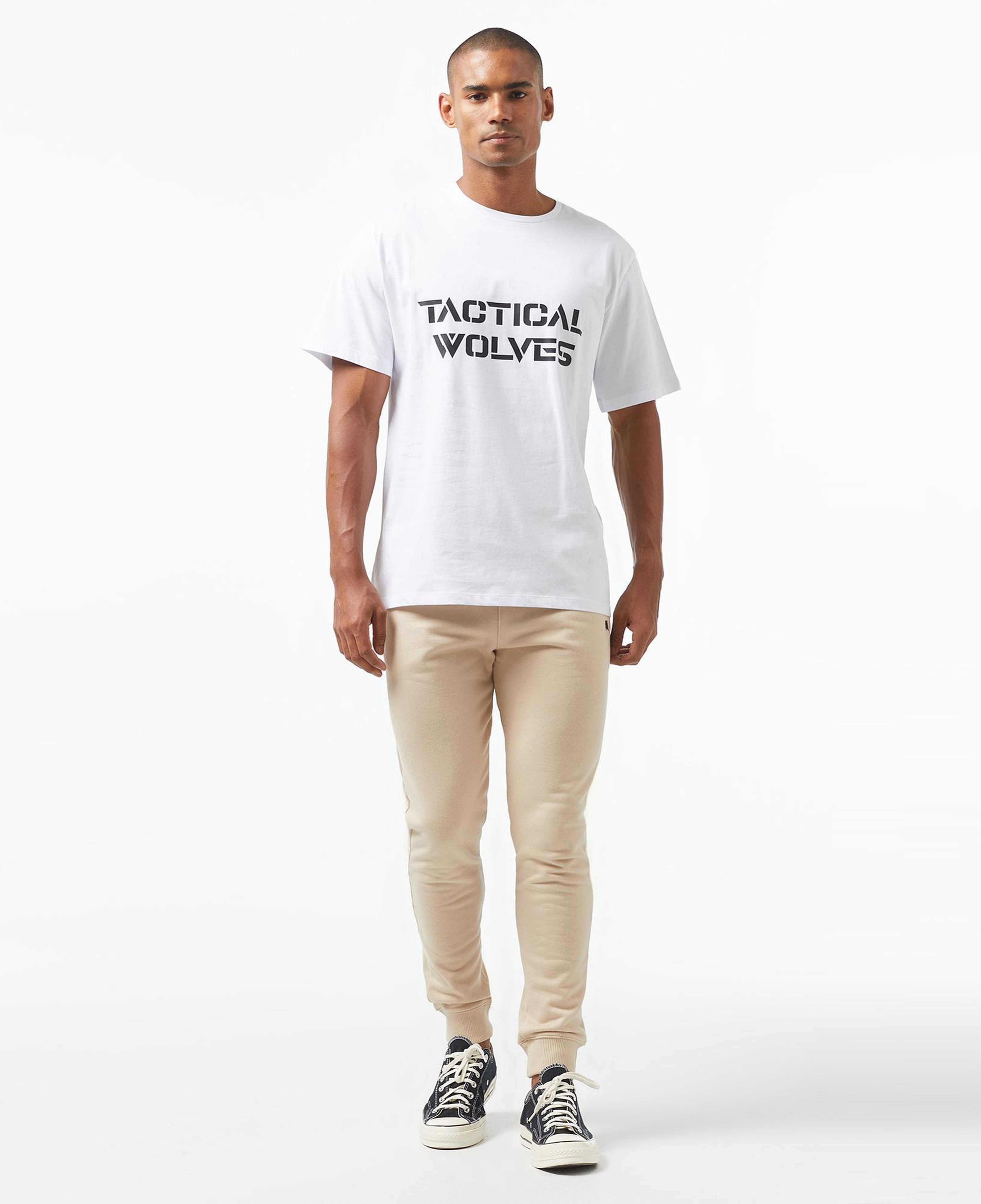 Tactical Wolves Classic Erkek Beyaz T-Shirt