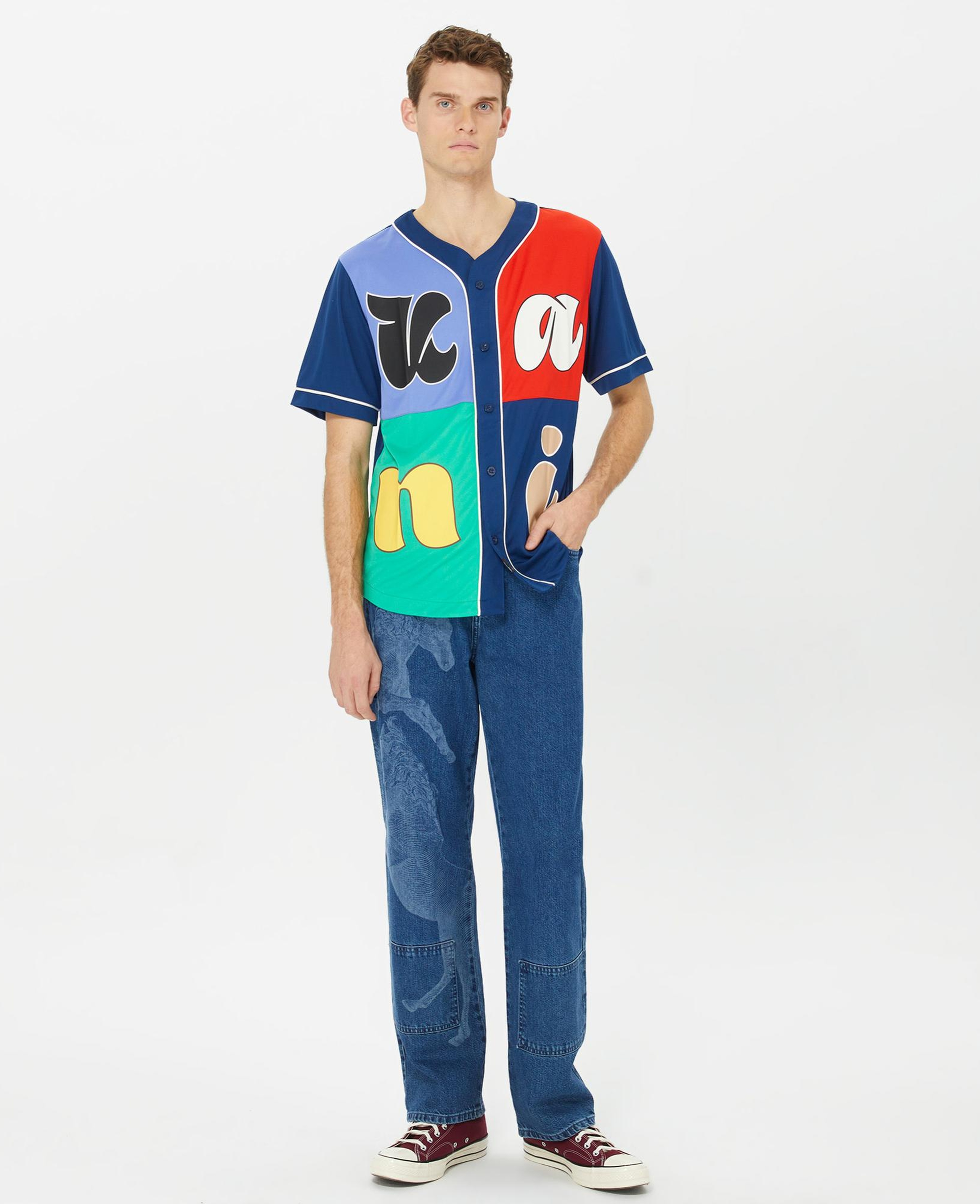 Karl Kani Signature Pinstripe Erkek Mavi Gömlek