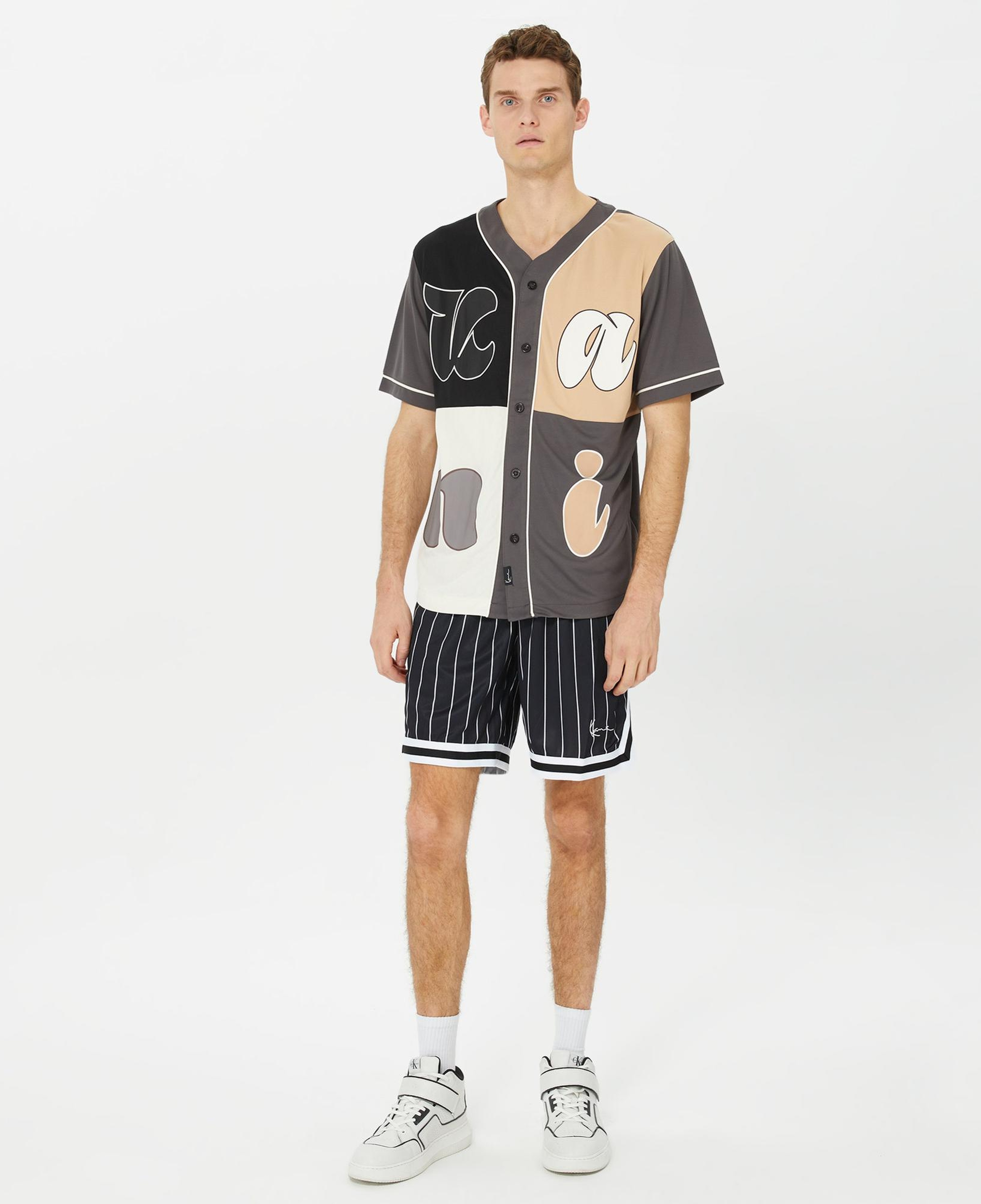 Karl Kani Signature Pinstripe Erkek Gri Gömlek