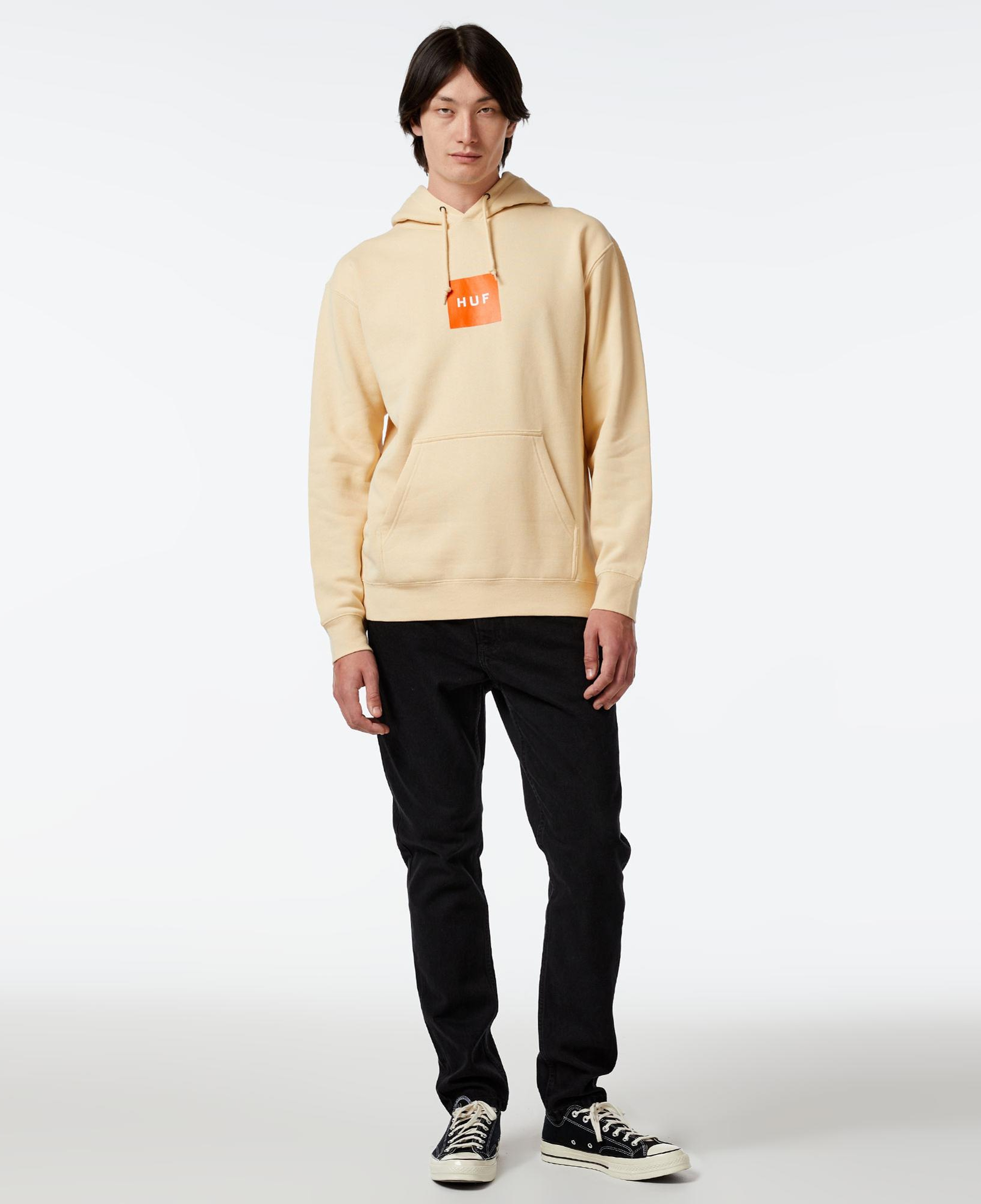 HUF Set Box P/O Erkek Krem Hoodie