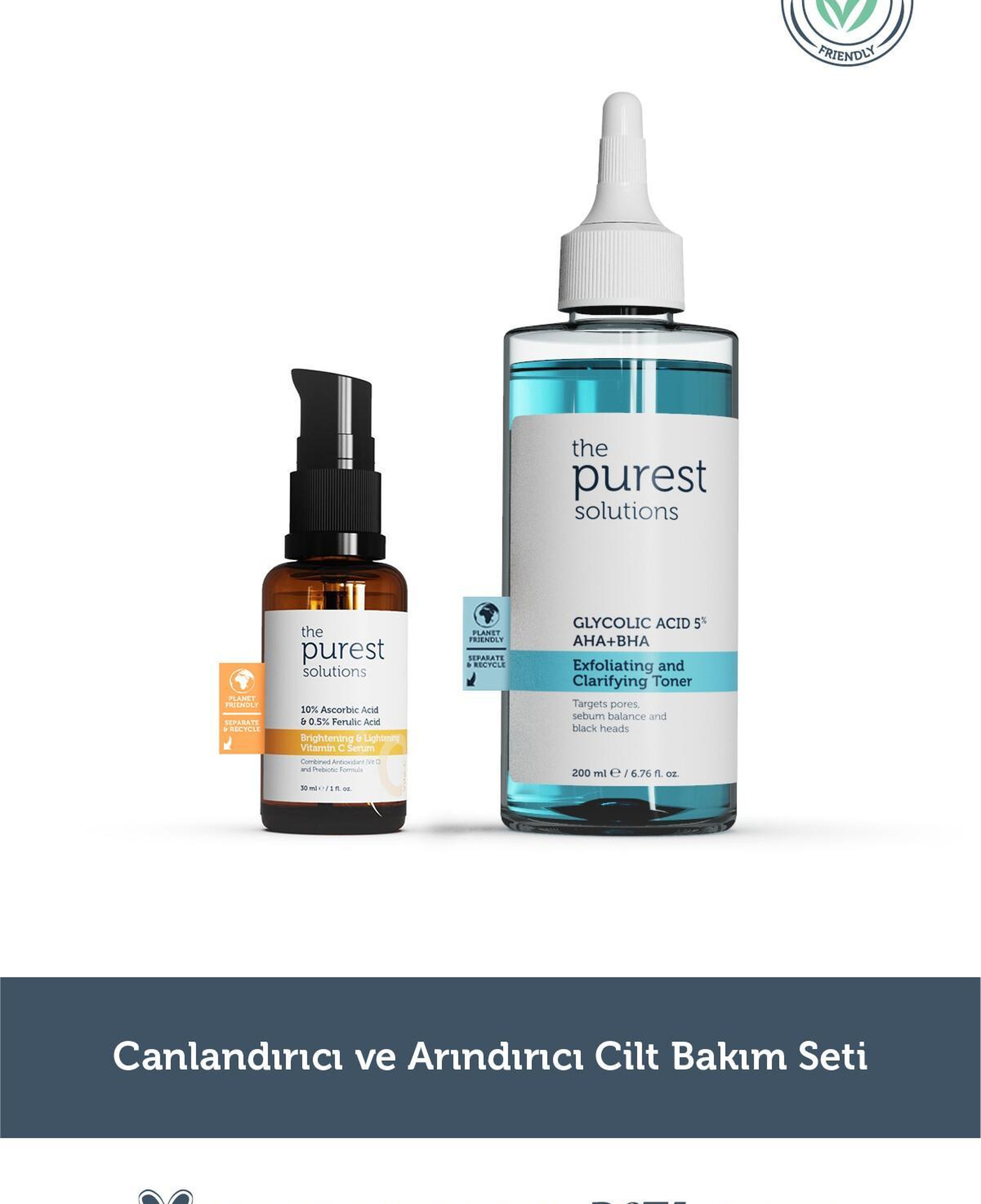 The Purest Solutions Canlandırıcı ve Arındırıcı Cilt Bakım Seti