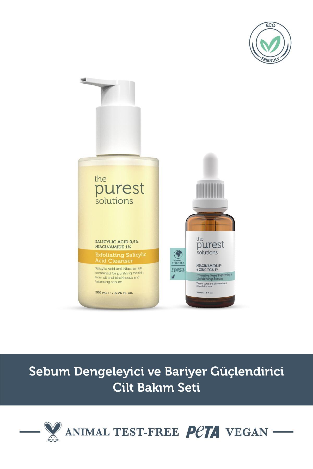 The Purest Solutions Yağlı Ve Karma Ciltler için Siyah Nokta ve Gözenek Karşıtı Cilt Bakım Seti