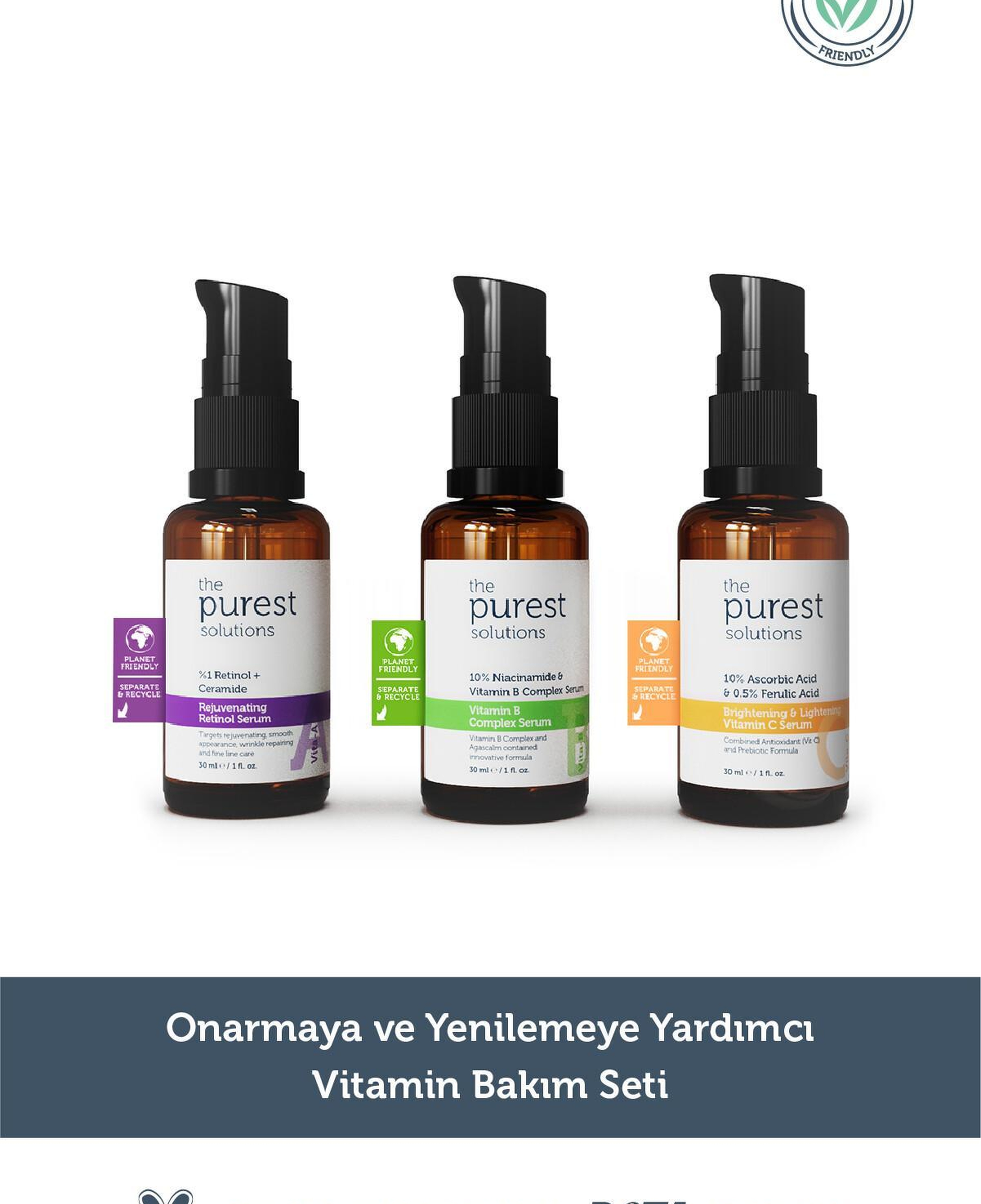 The Purest Solutions Onarmaya ve yenilemeye yardımcı vitamin bakım seti