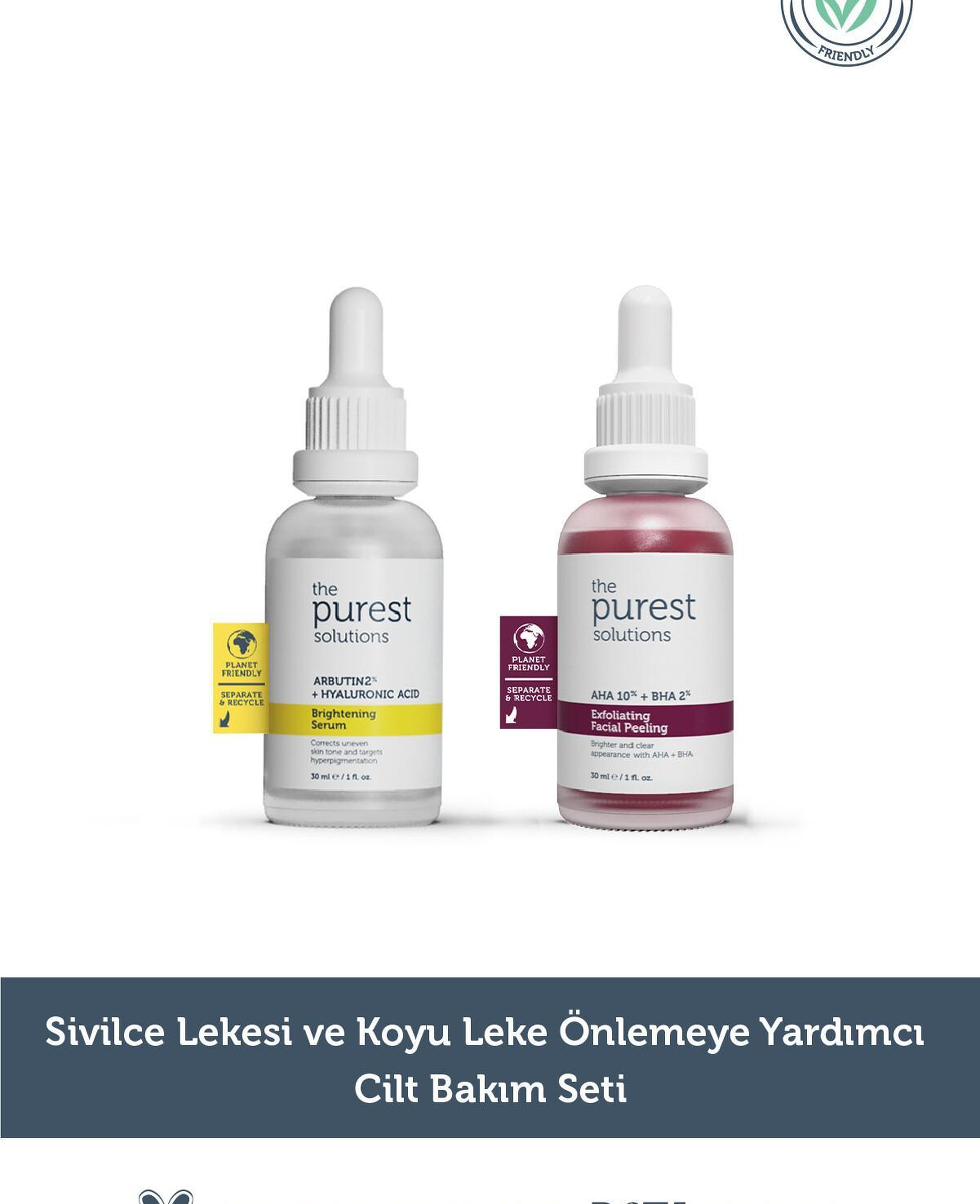 The Purest Solutions Sivilce Lekesi ve Koyu Leke Önlemeye Yardımcı Cilt Bakım Seti