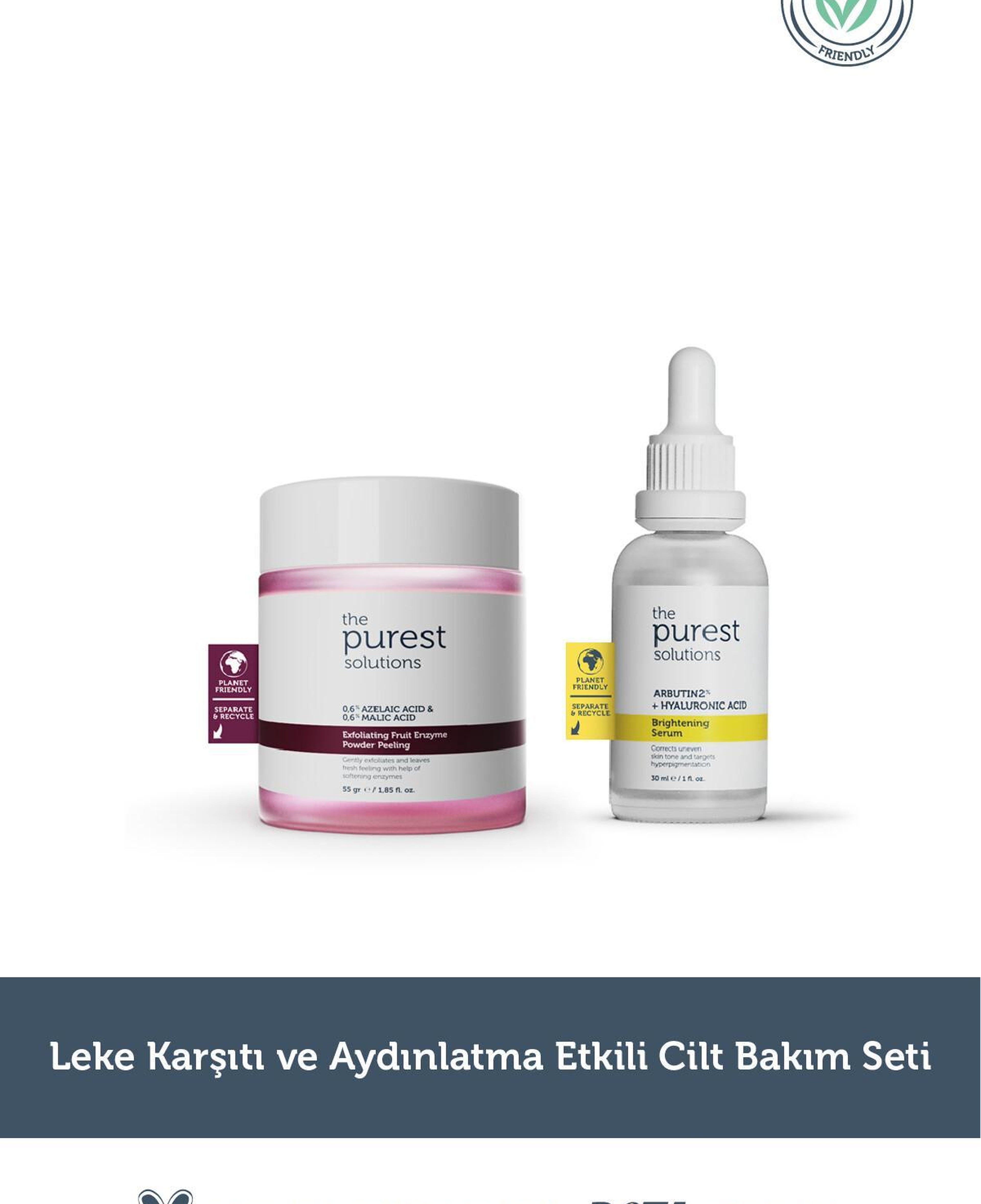 The Purest Solutions Leke karşıtı ve Aydınlatma Etkili Cilt Bakım Seti