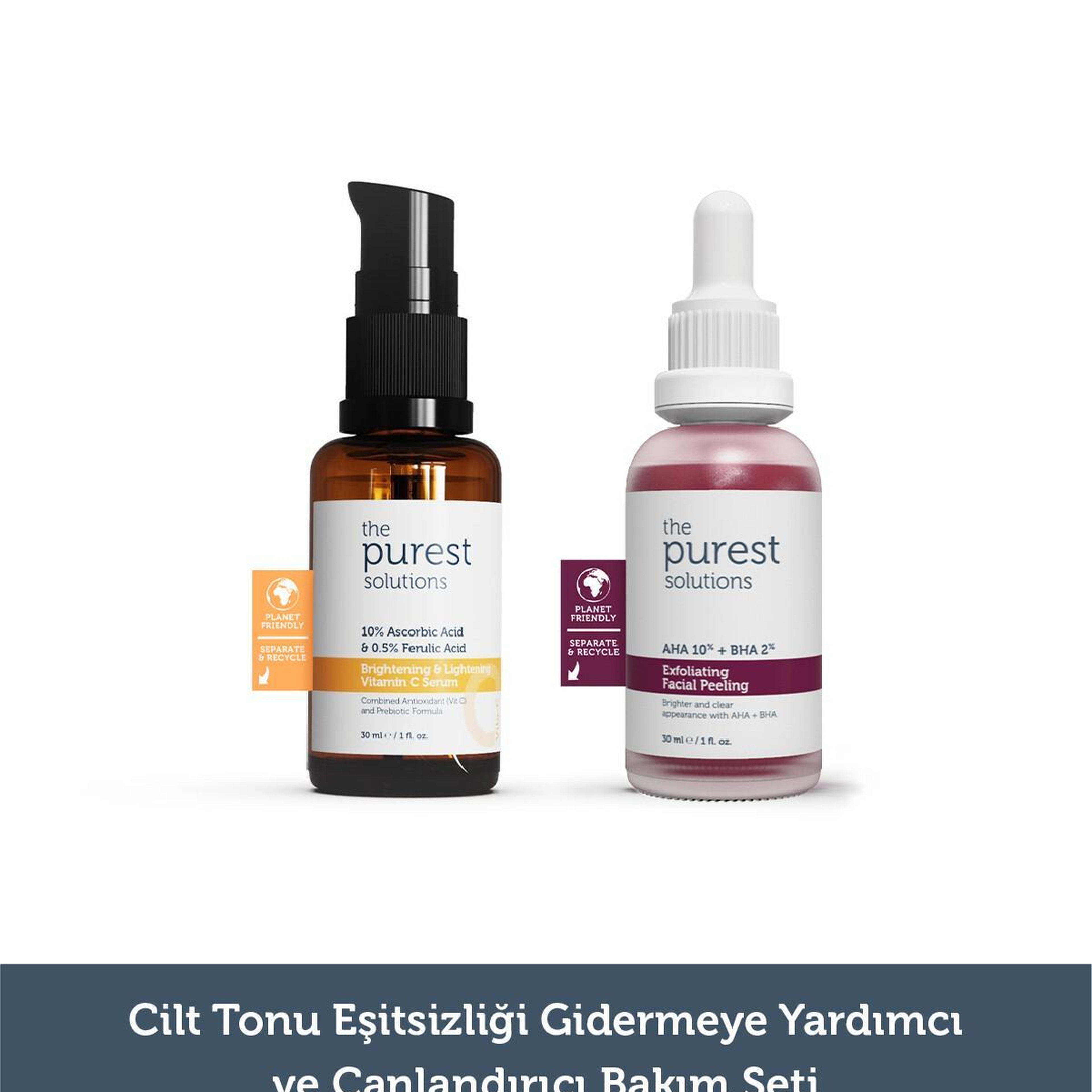 The Purest Solutions Cilt tonu eşitsizliği gidermeye yardımcı ve canlandırıcı bakım seti