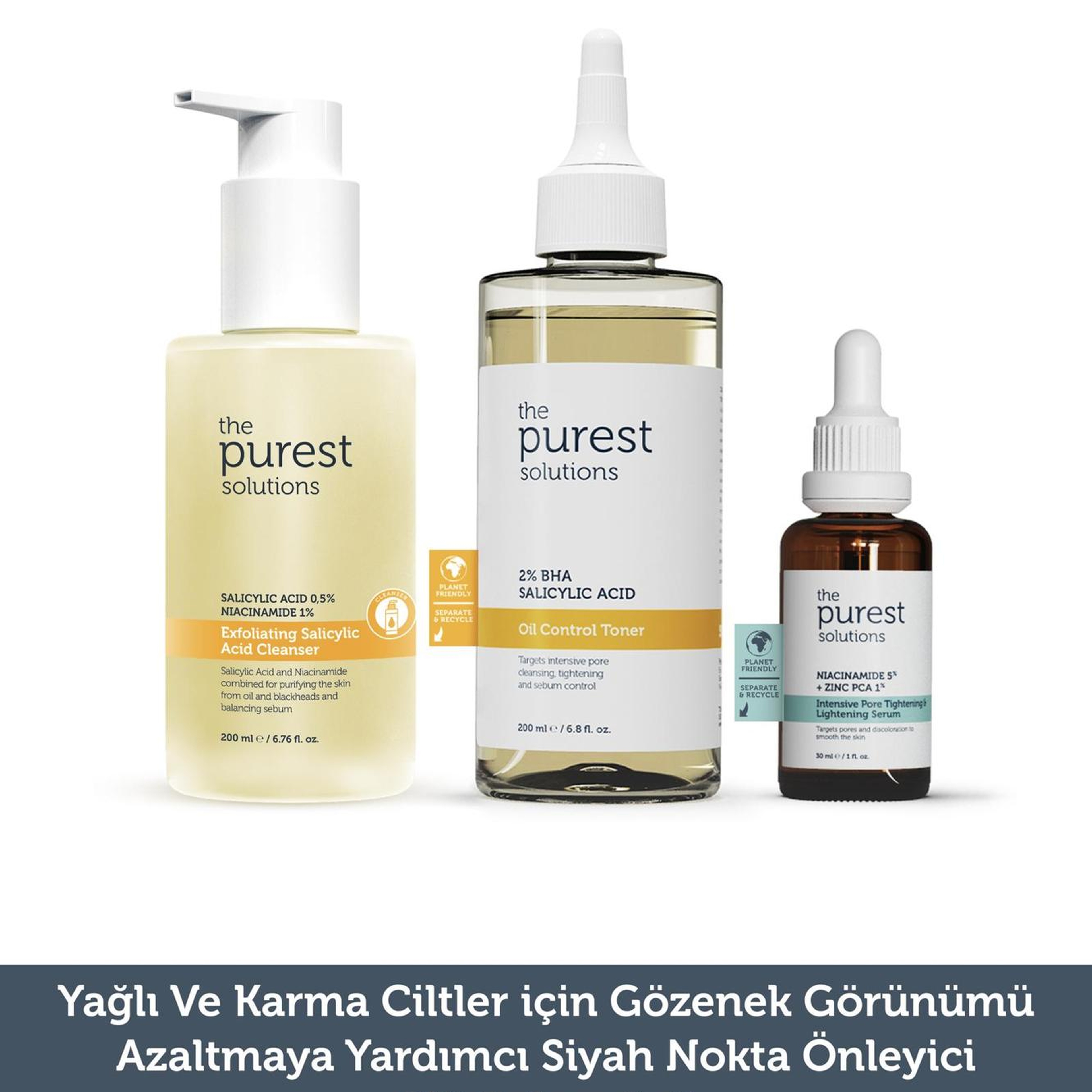 The Purest Solutions Yağlı Ve Karma Ciltler Için Gözenek Görünümünü Azaltmaya Yardımcı Cilt Bakım Rutini