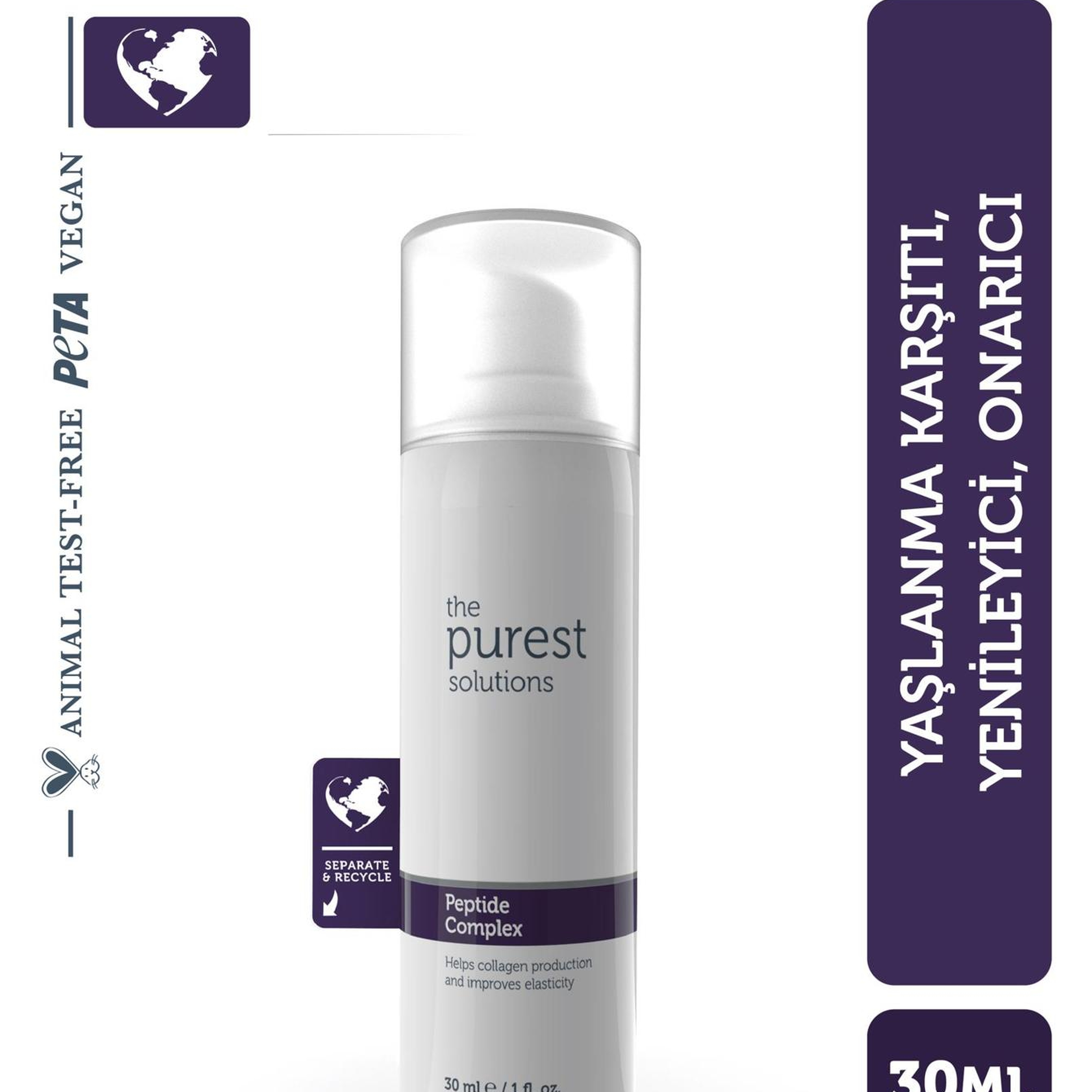 The Purest Solutions Peptit Içerikli Yaşlanma Karşıtı Cilt Bakım Serumu 30 ML