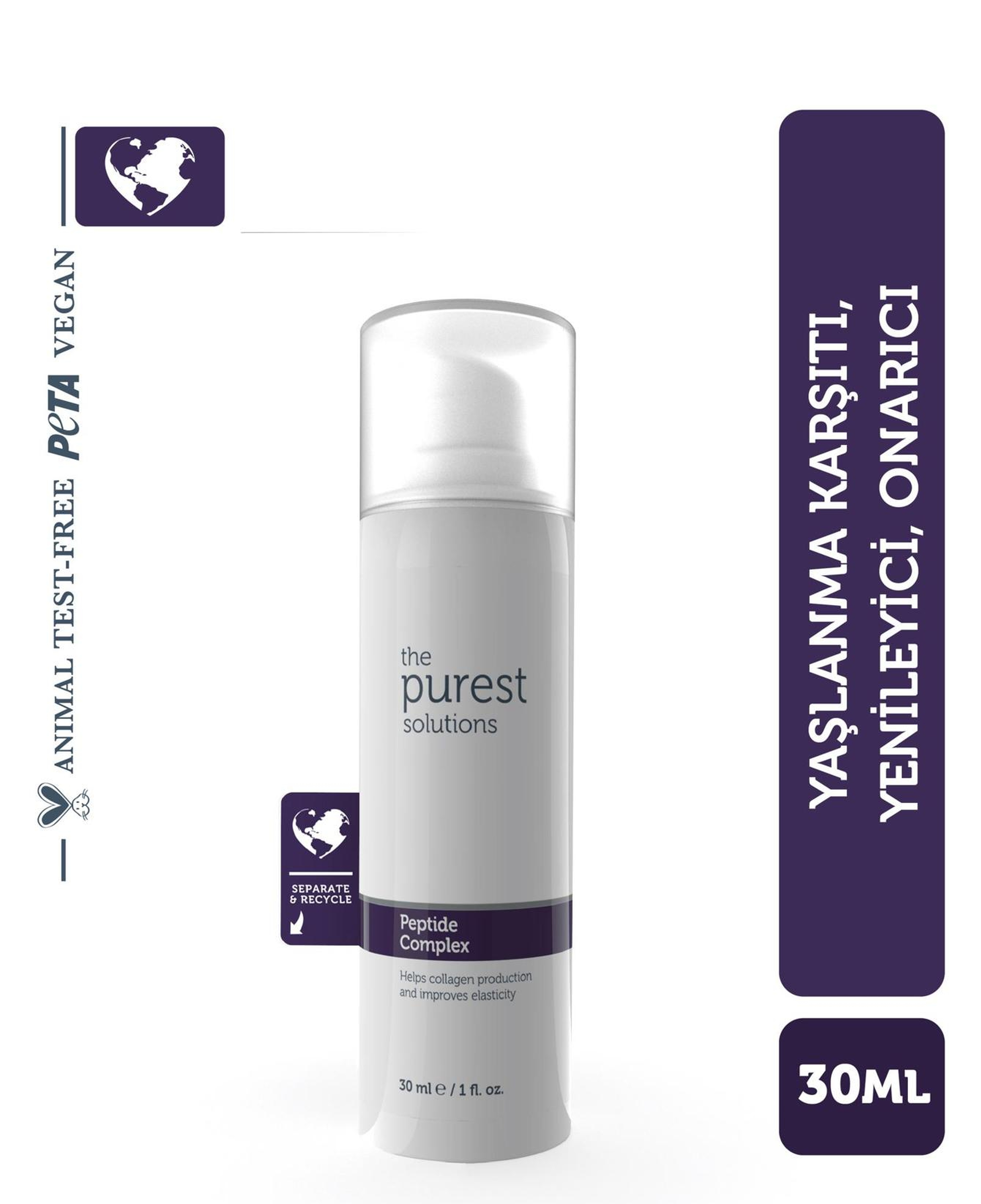 The Purest Solutions Peptit Içerikli Yaşlanma Karşıtı Cilt Bakım Serumu 30 ML