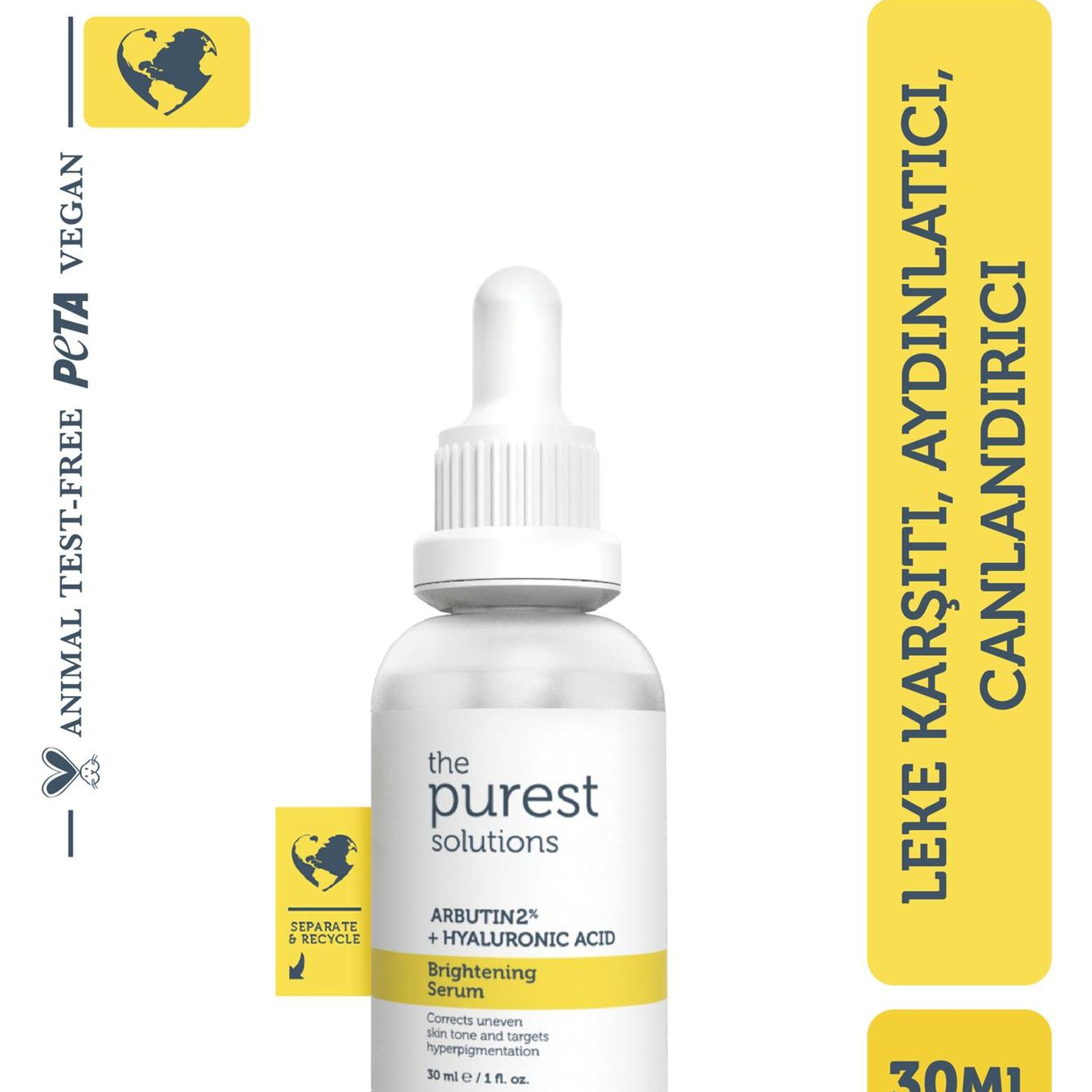 The Purest Solutions Leke Giderici Ve Cilt Tonu Eşitleyici Cilt Bakım Serumu 30 ML