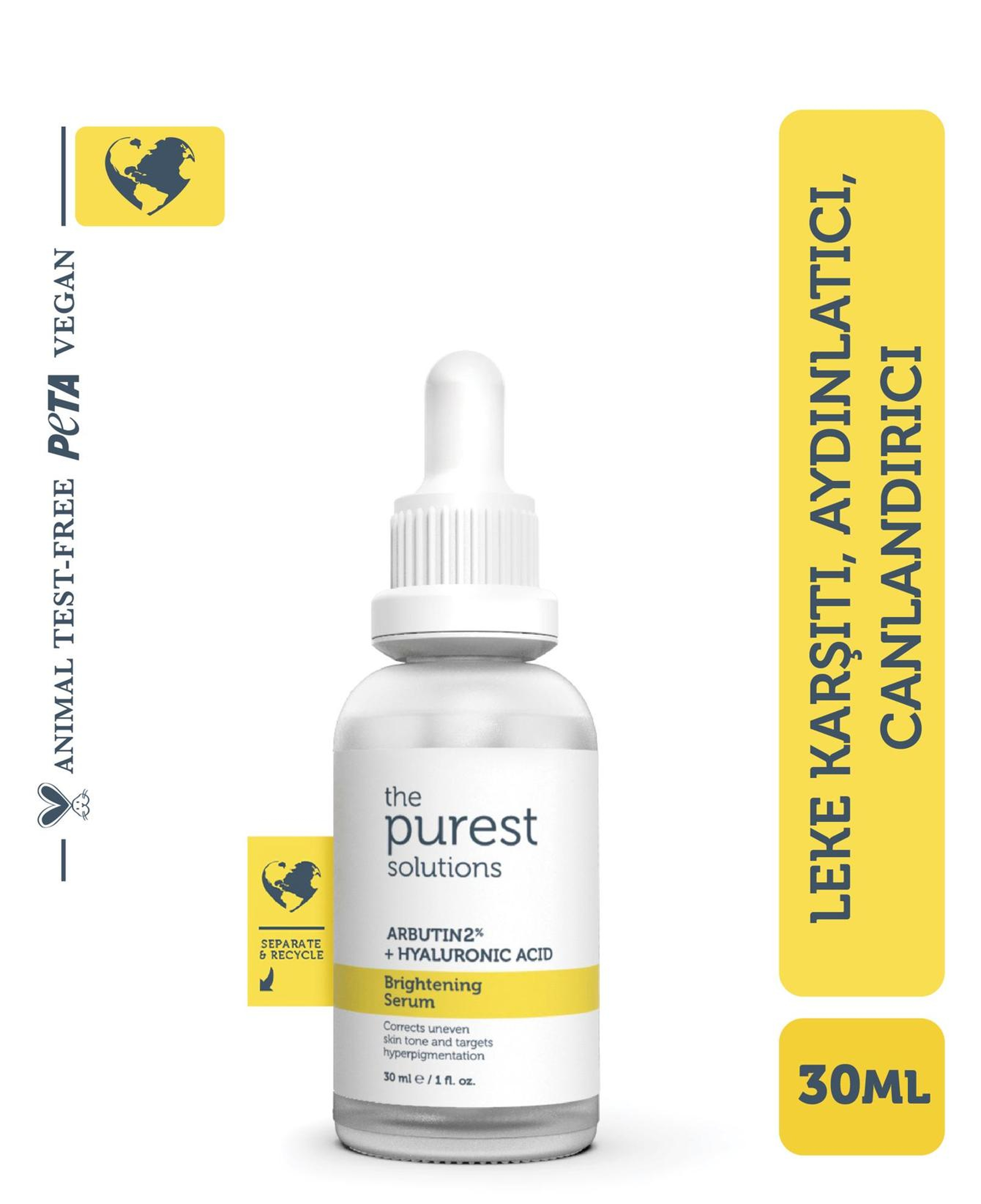 The Purest Solutions Leke Giderici Ve Cilt Tonu Eşitleyici Cilt Bakım Serumu 30 ML