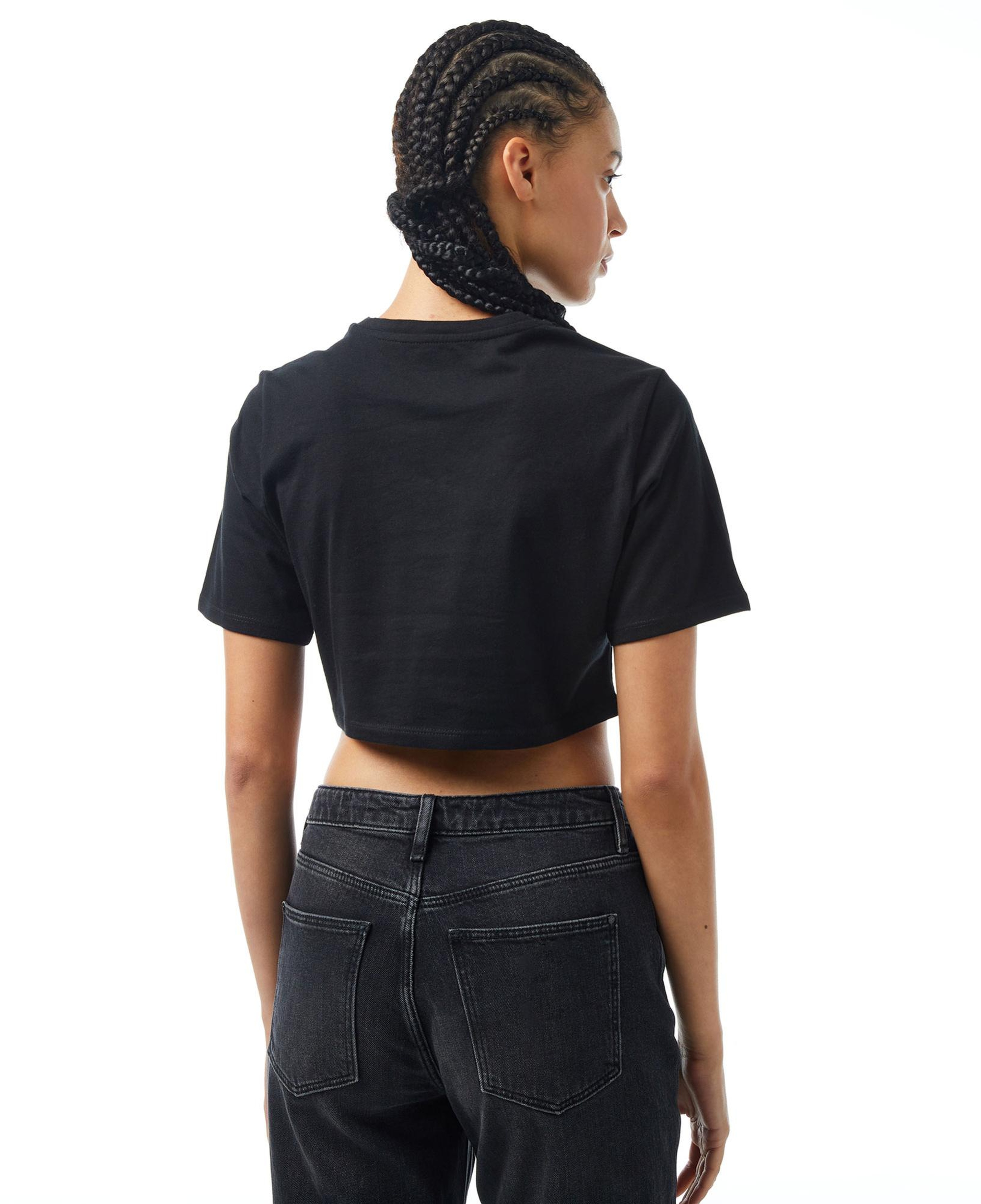 Vans Growing ideas Crew Crop ii Kadın Siyah T-Shirt