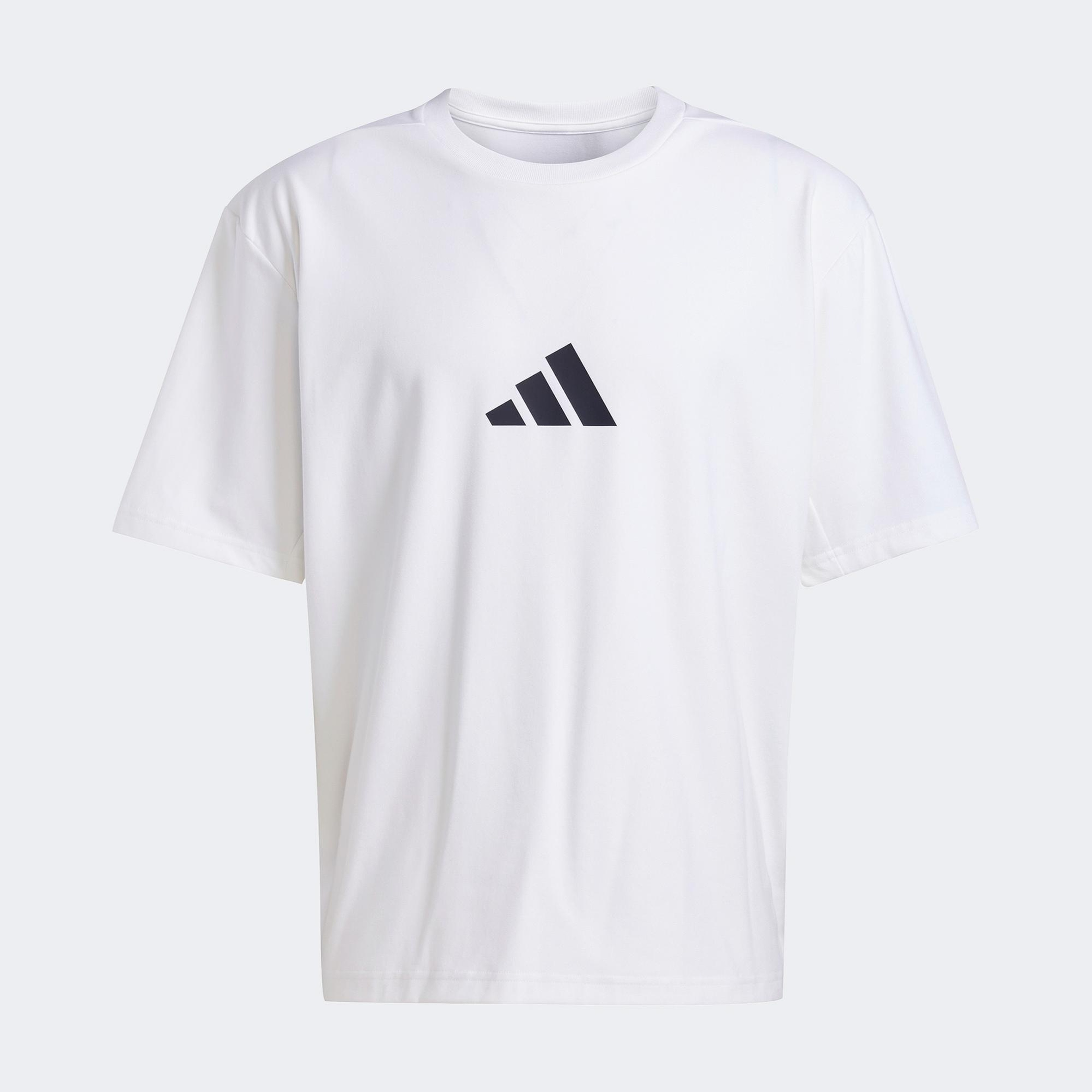 adidas Z.N.E. Full-Zip Kapüşonlu Erkek Beyaz T-Shirt