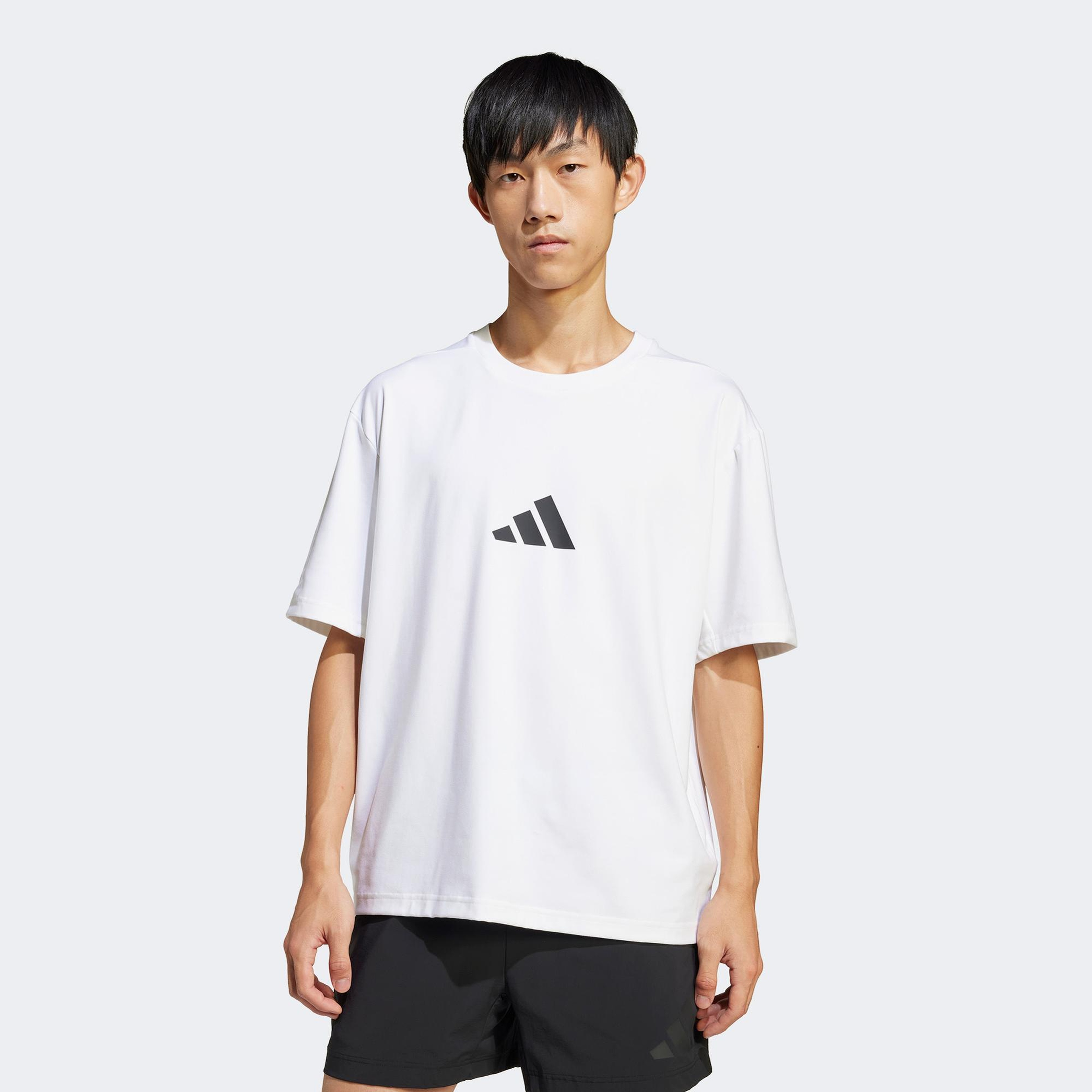 adidas Z.N.E. Full-Zip Kapüşonlu Erkek Beyaz T-Shirt