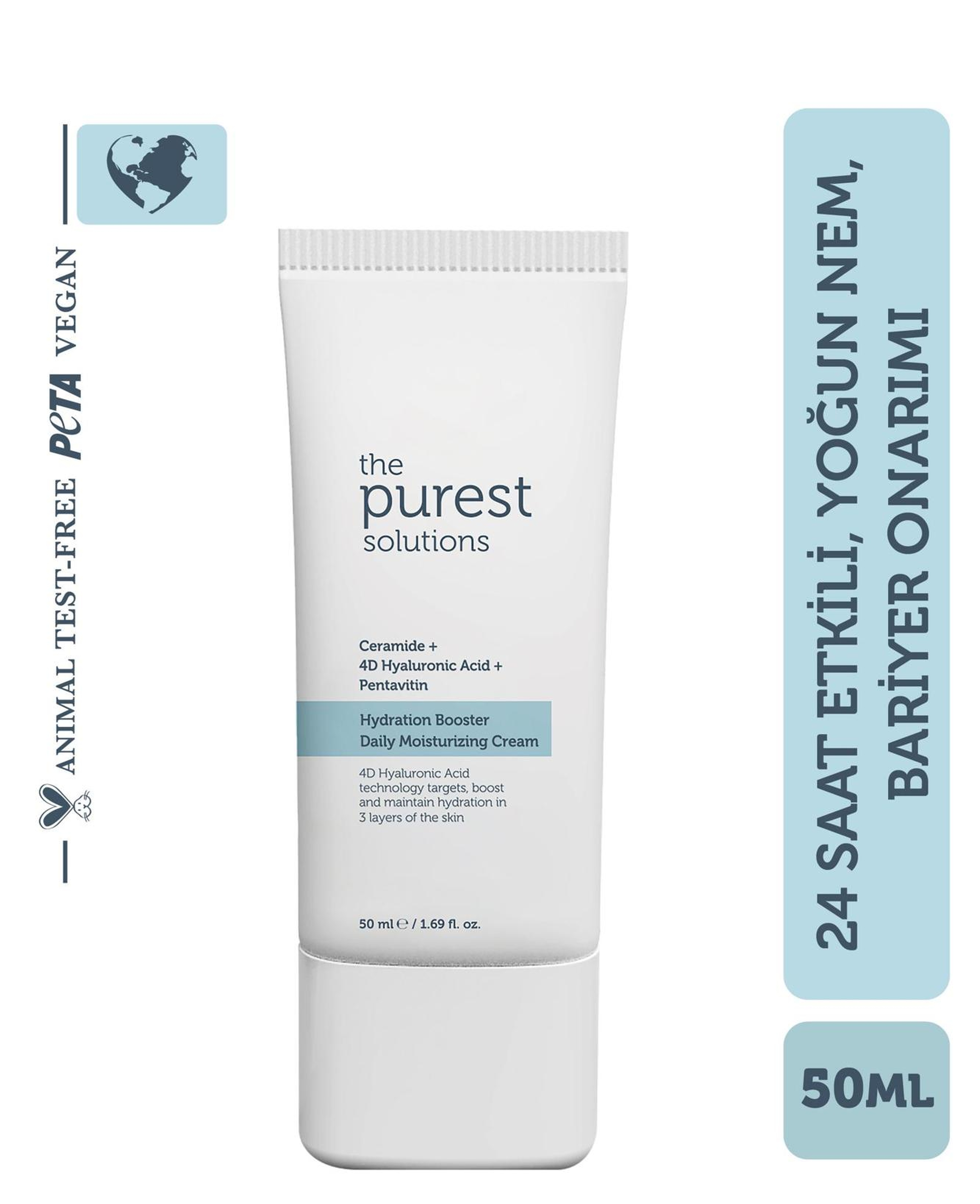 The Purest Solutions Daily Moisturizing Cream 24H (24 Saat Etkili Günlük Yoğun Nemlendirici Bakım Kremi) 50 ML