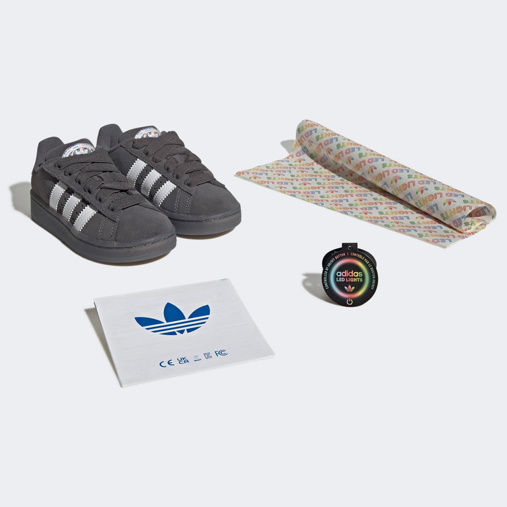 adidas Campus 00s Led Işıklı Çocuk Gri Ayakkabı