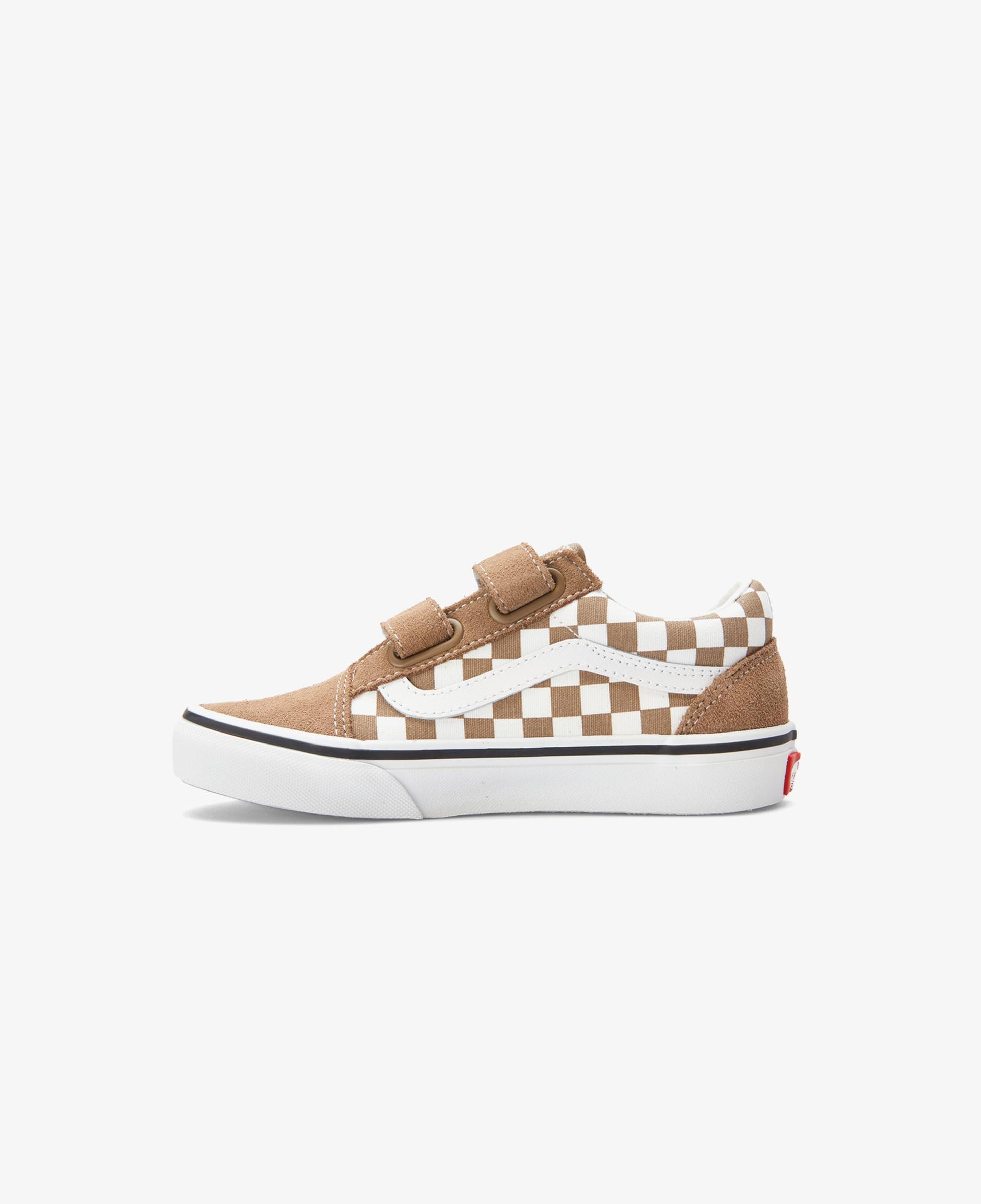Vans Old Skool V Damalı Çocuk Kahverengi Spor Ayakkabı
