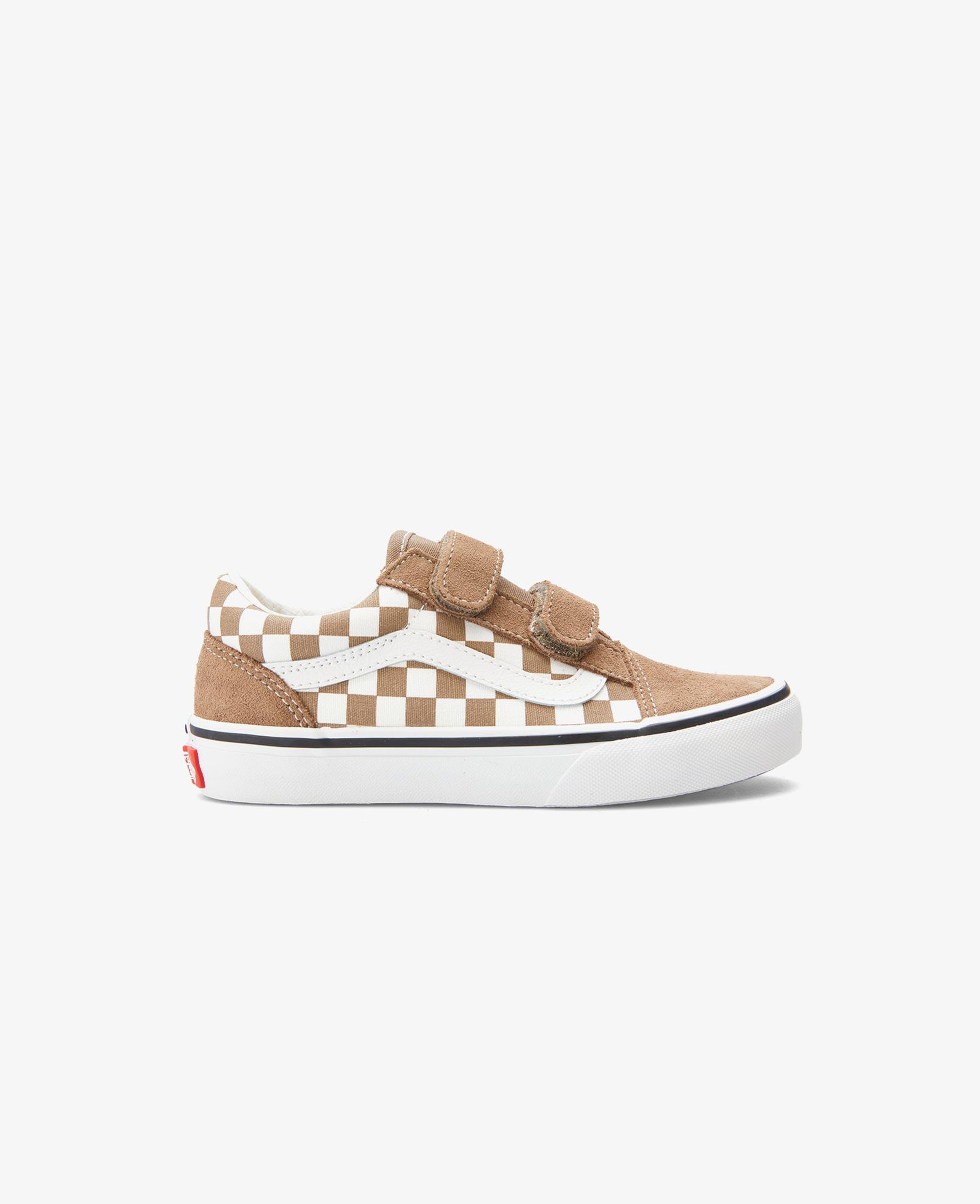 Vans Old Skool V Damalı Çocuk Kahverengi Spor Ayakkabı