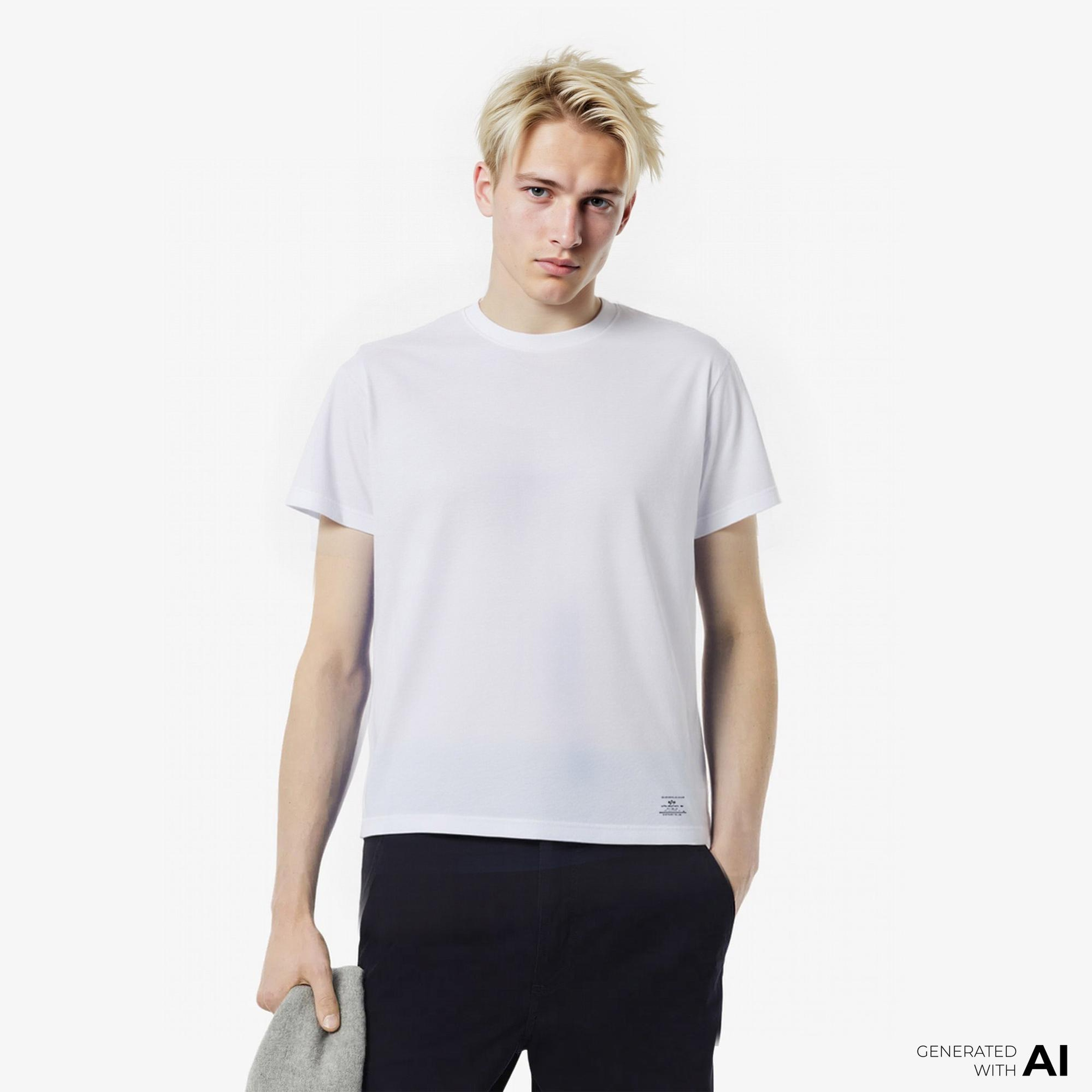 Alpha Industries Essential Erkek Beyaz T-Shirt