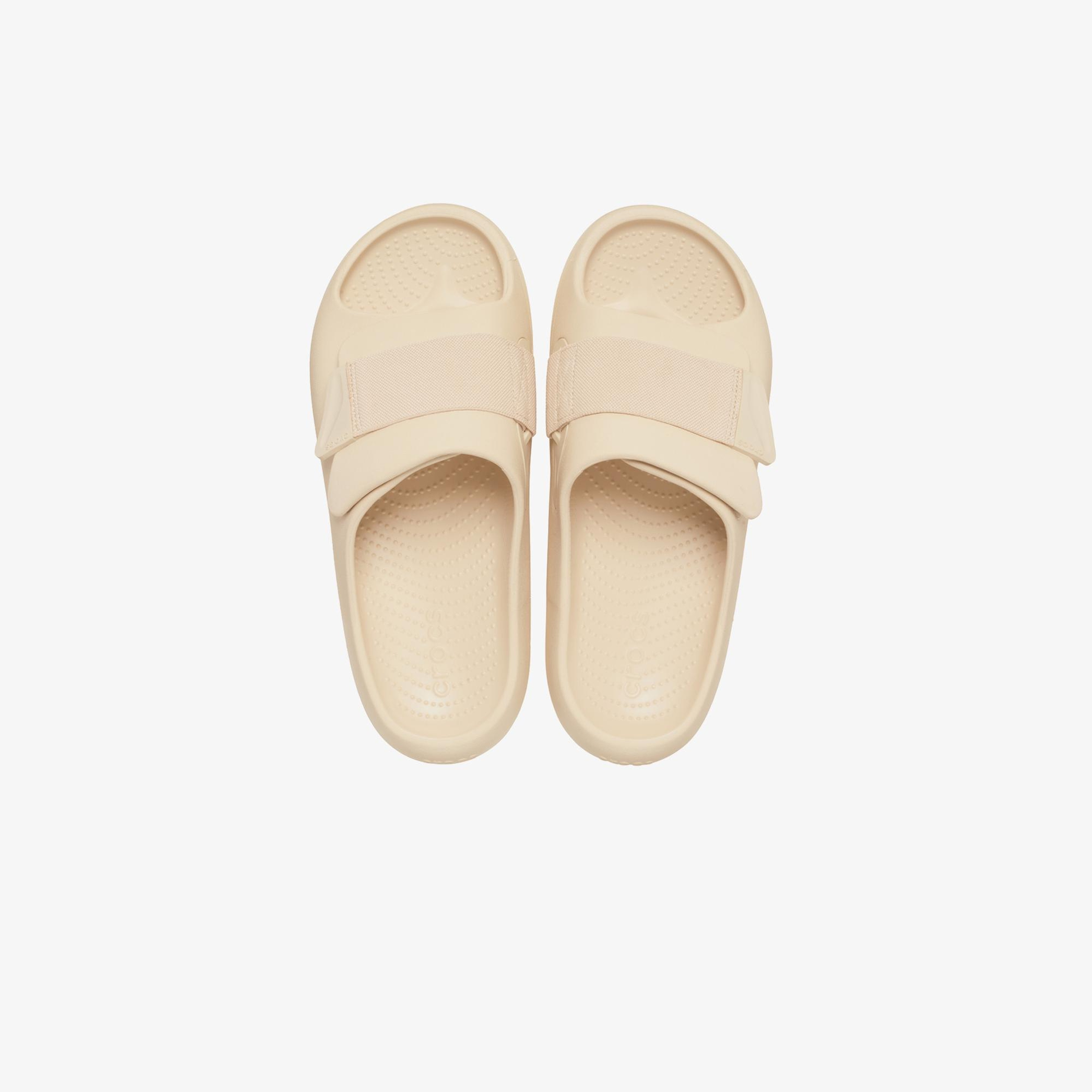 Crocs Mellow Luxe Recovery Slide Unisex Krem Terlik