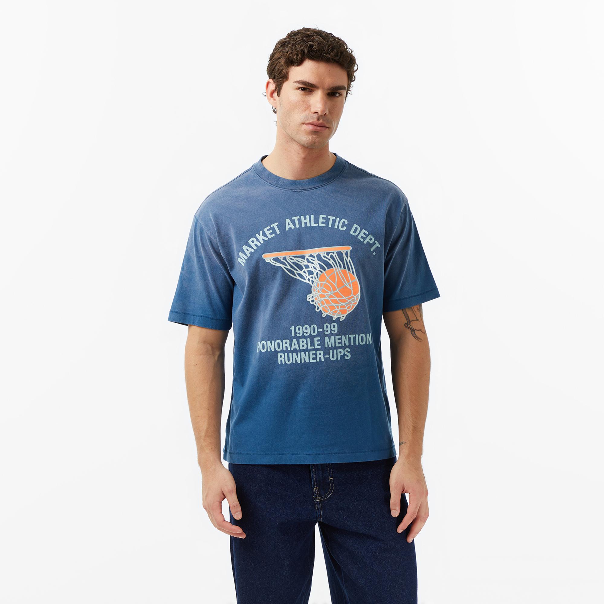 The Market 'Runner Up Basketball' Erkek Mavi T-Shirt