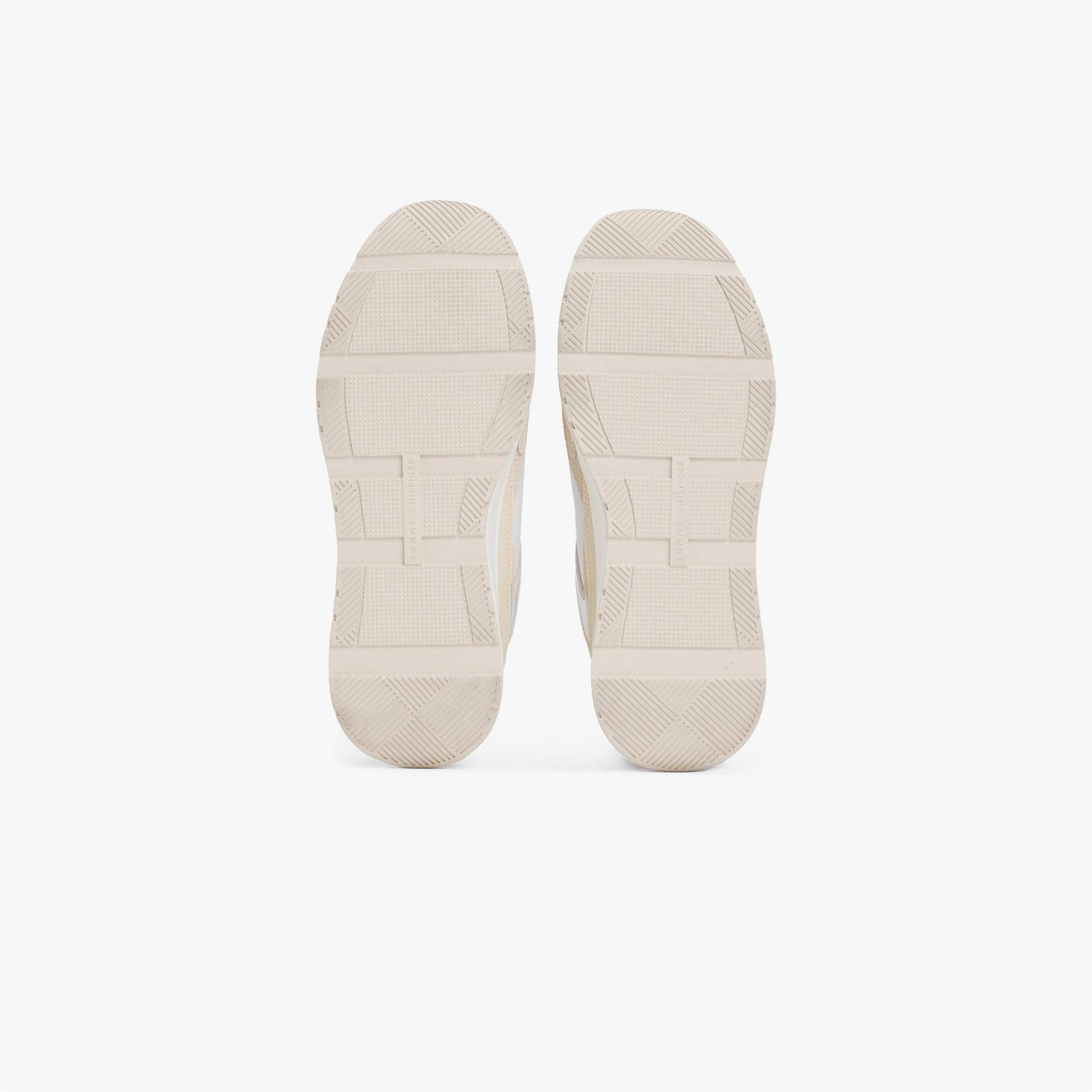 Tommy Hilfiger Leather Kadın Krem Sneaker