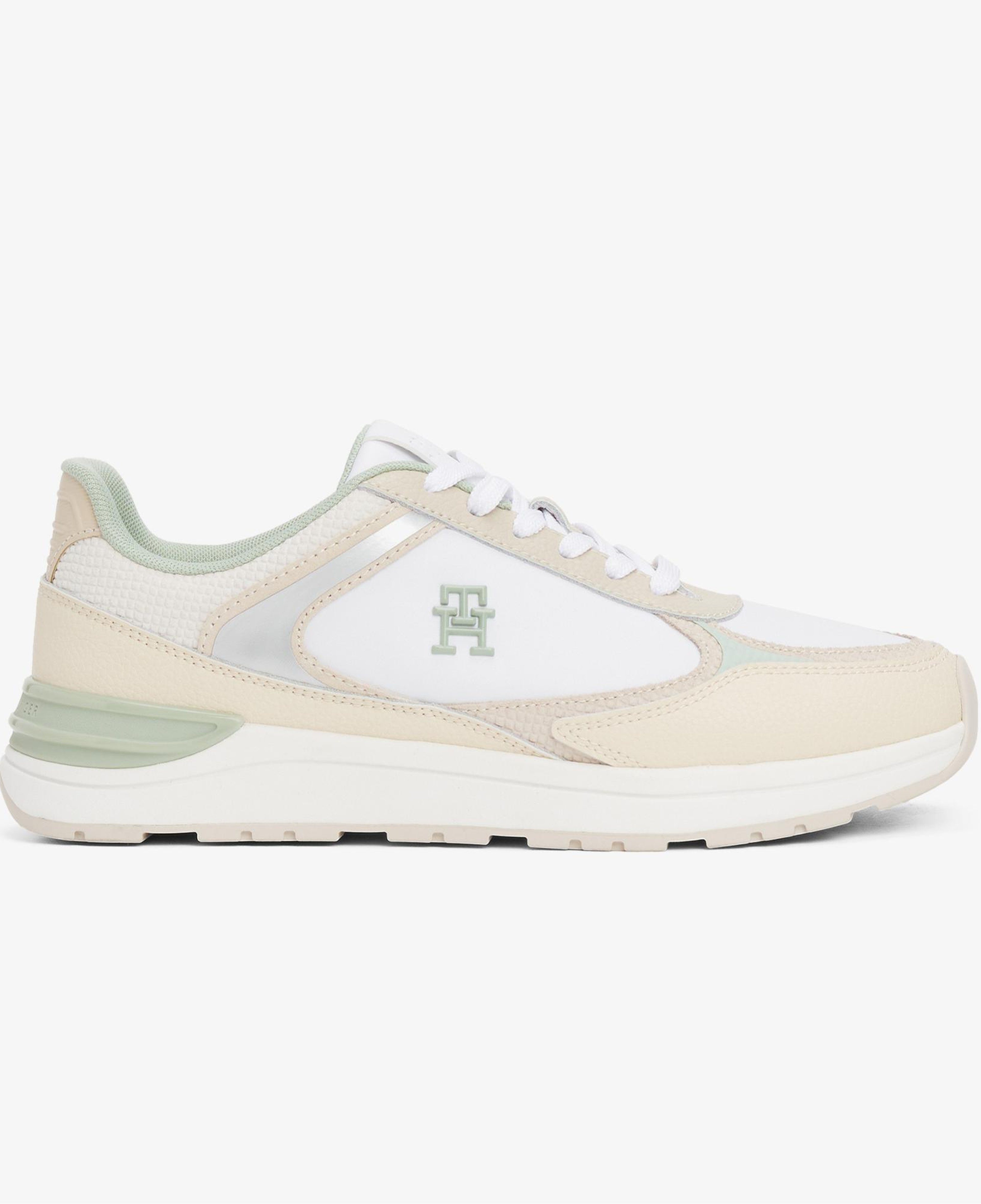 Tommy Hilfiger Leather Kadın Krem Sneaker