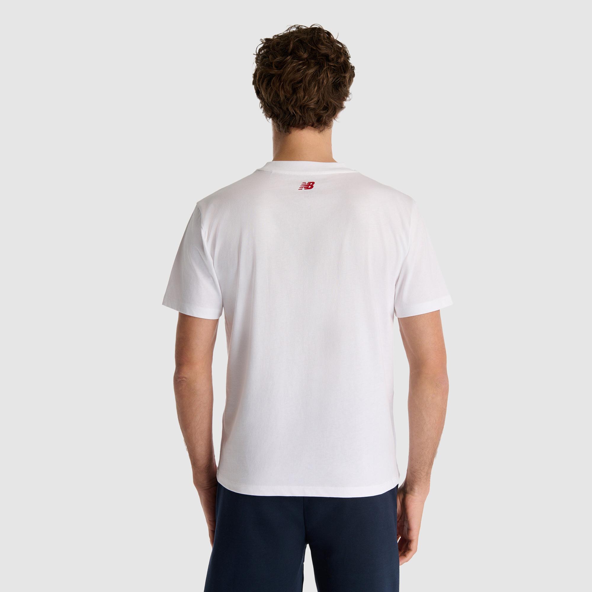 New Balance Erkek Beyaz T-Shirt