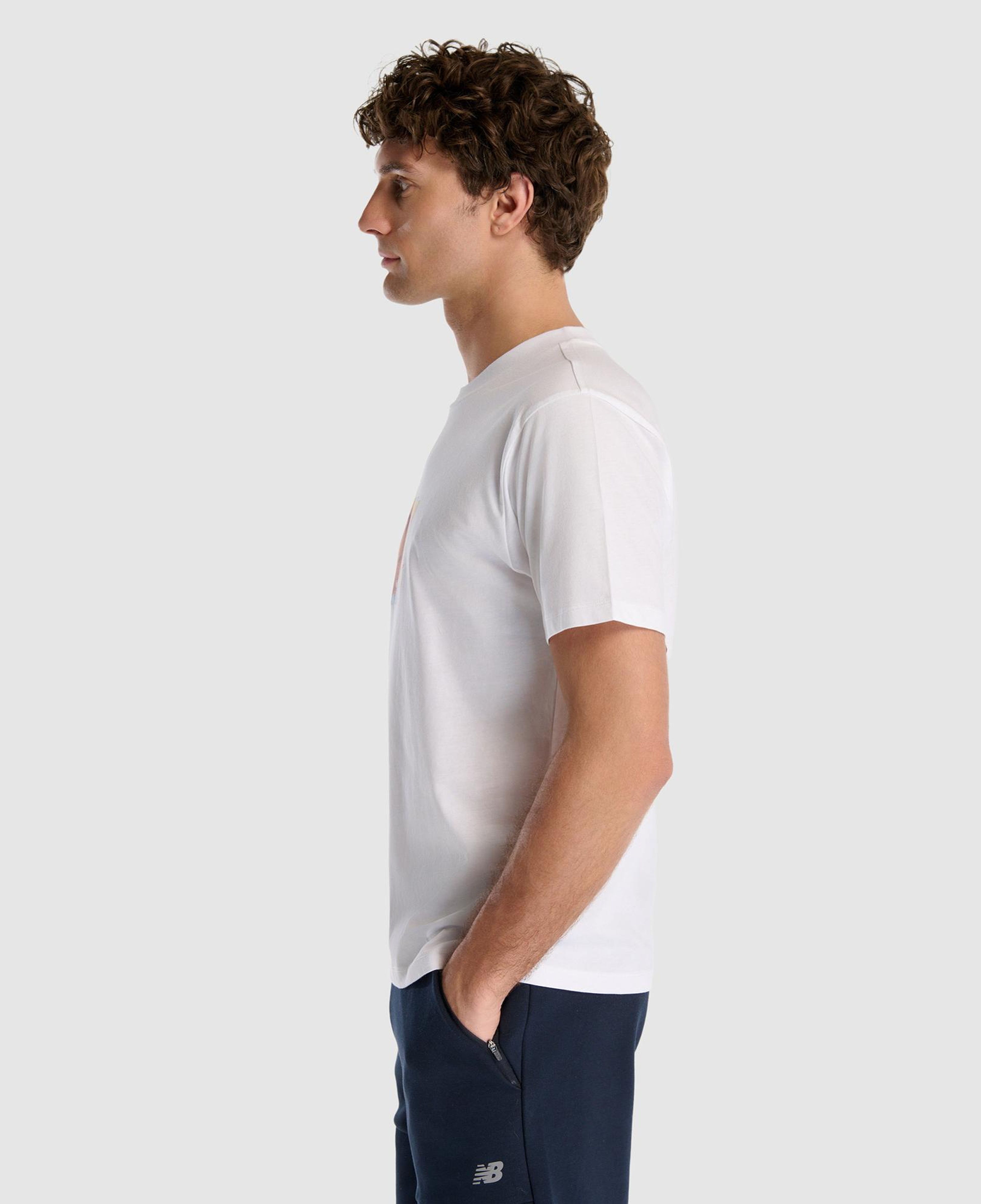 New Balance Erkek Beyaz T-Shirt