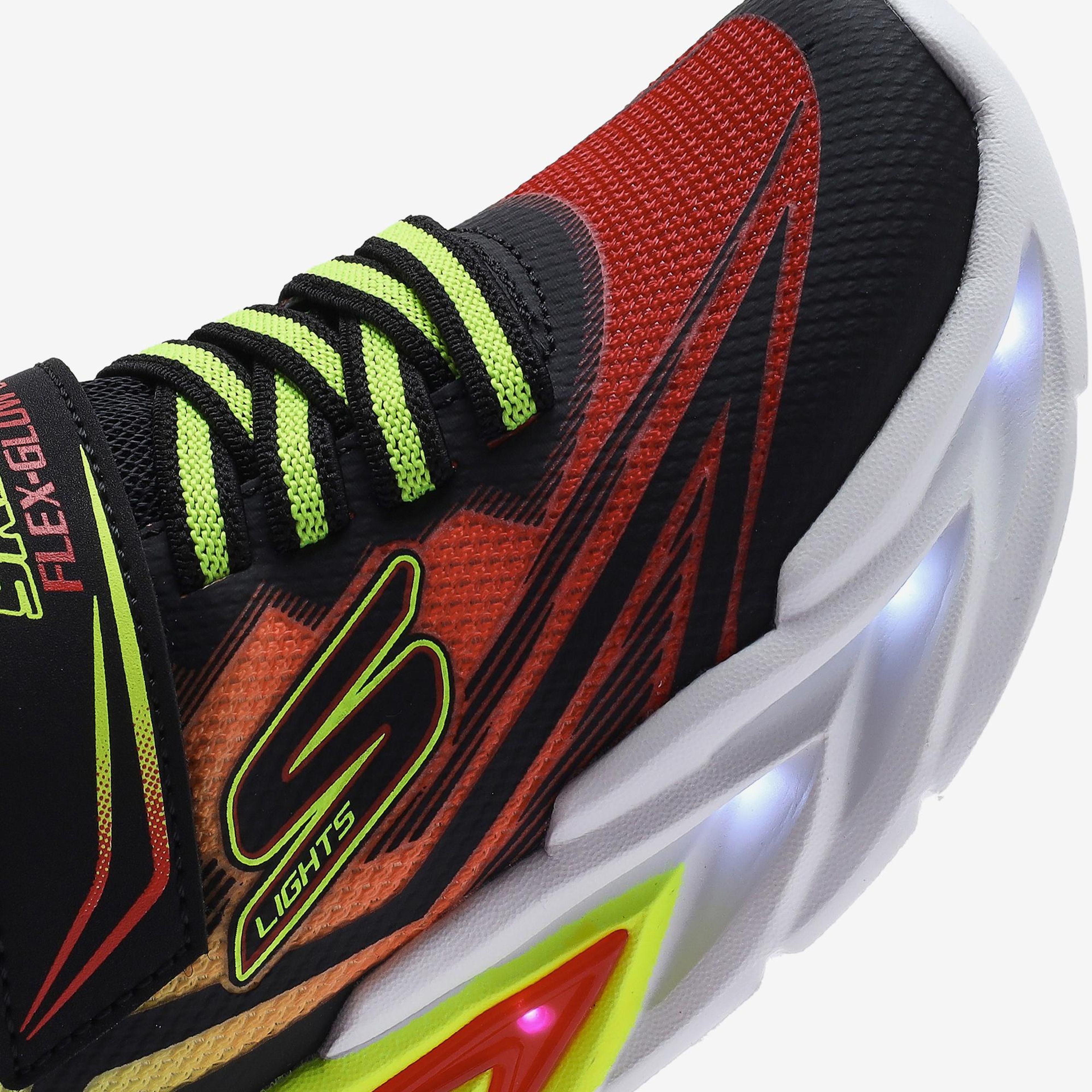 Skechers Flexglow Ultra Çocuk Siyah Işıklı Spor Ayakkabı