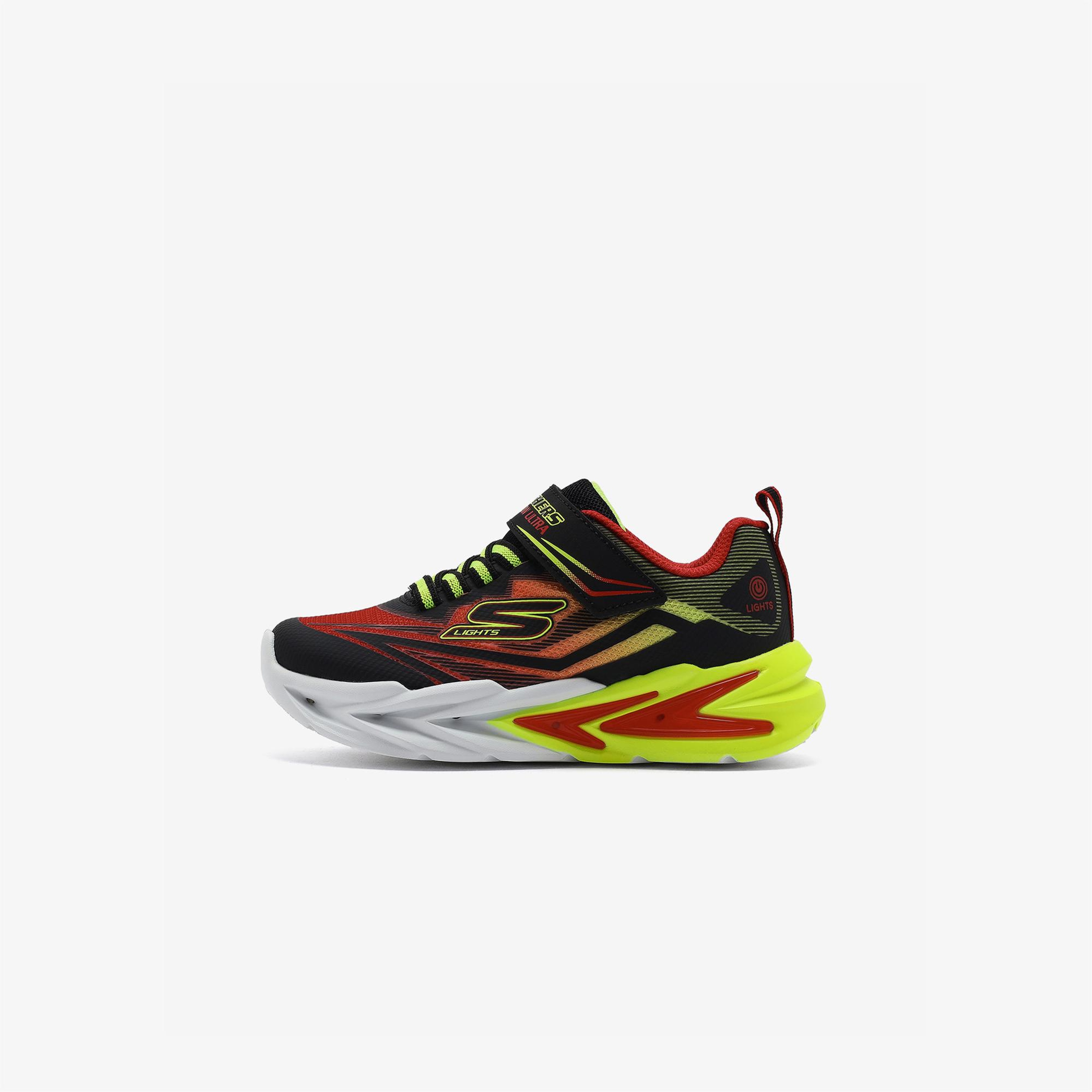 Skechers Flexglow Ultra Çocuk Siyah Işıklı Spor Ayakkabı