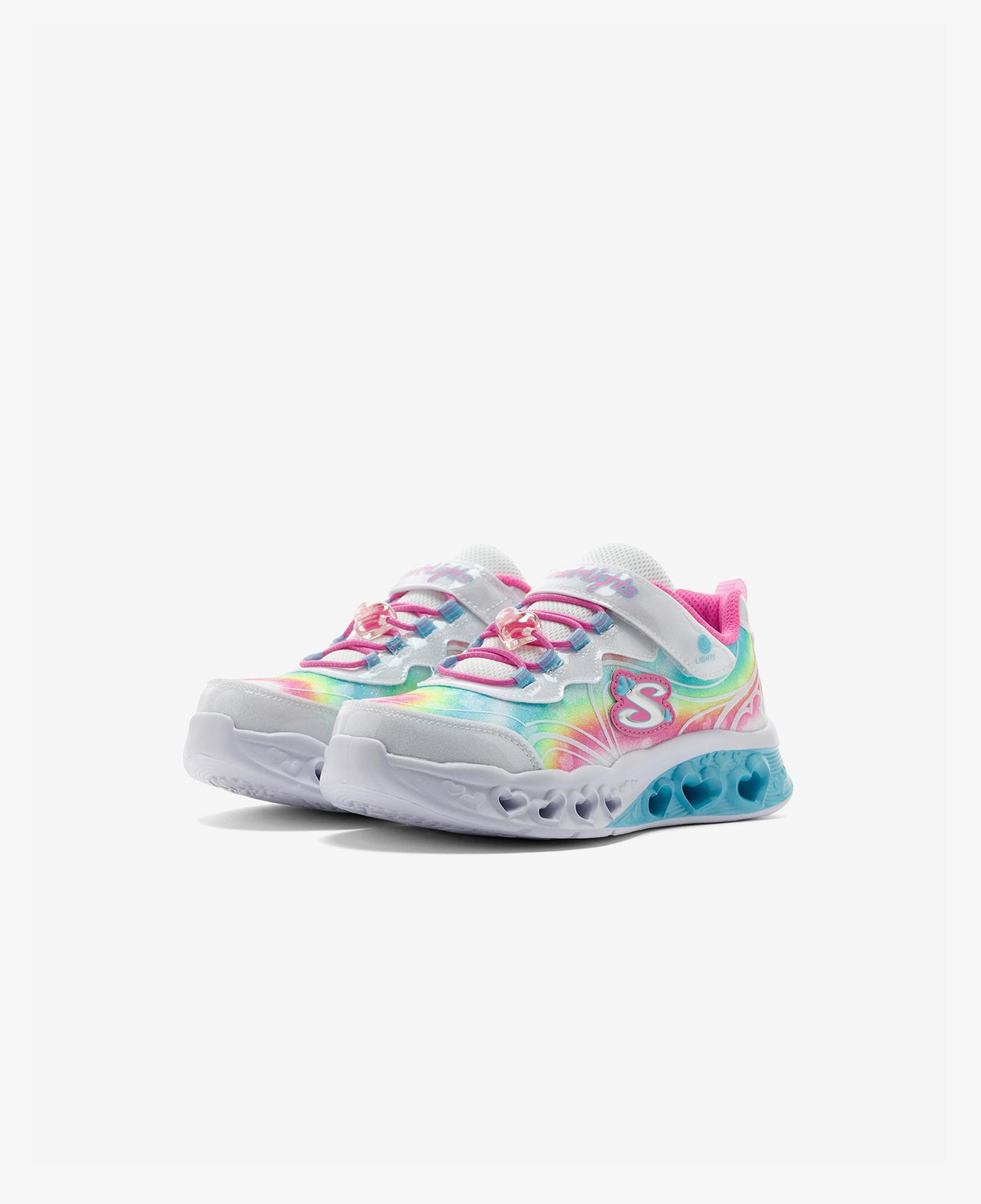Skechers Flutter Heart Lights Groovy Swirl Çocuk Beyaz Işıklı Spor Ayakkabı