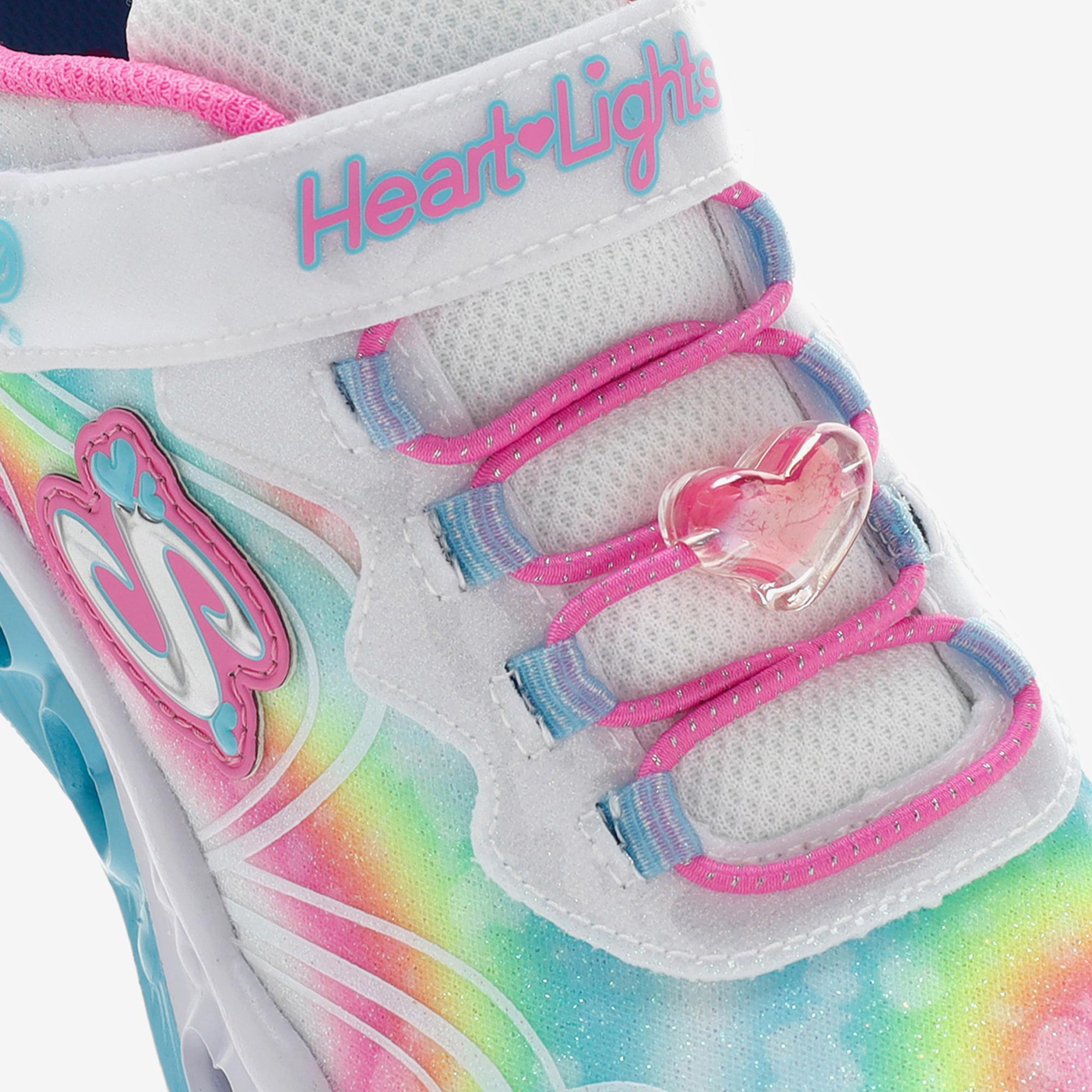 Skechers Flutter Heart Lights Groovy Swirl Çocuk Beyaz Işıklı Spor Ayakkabı