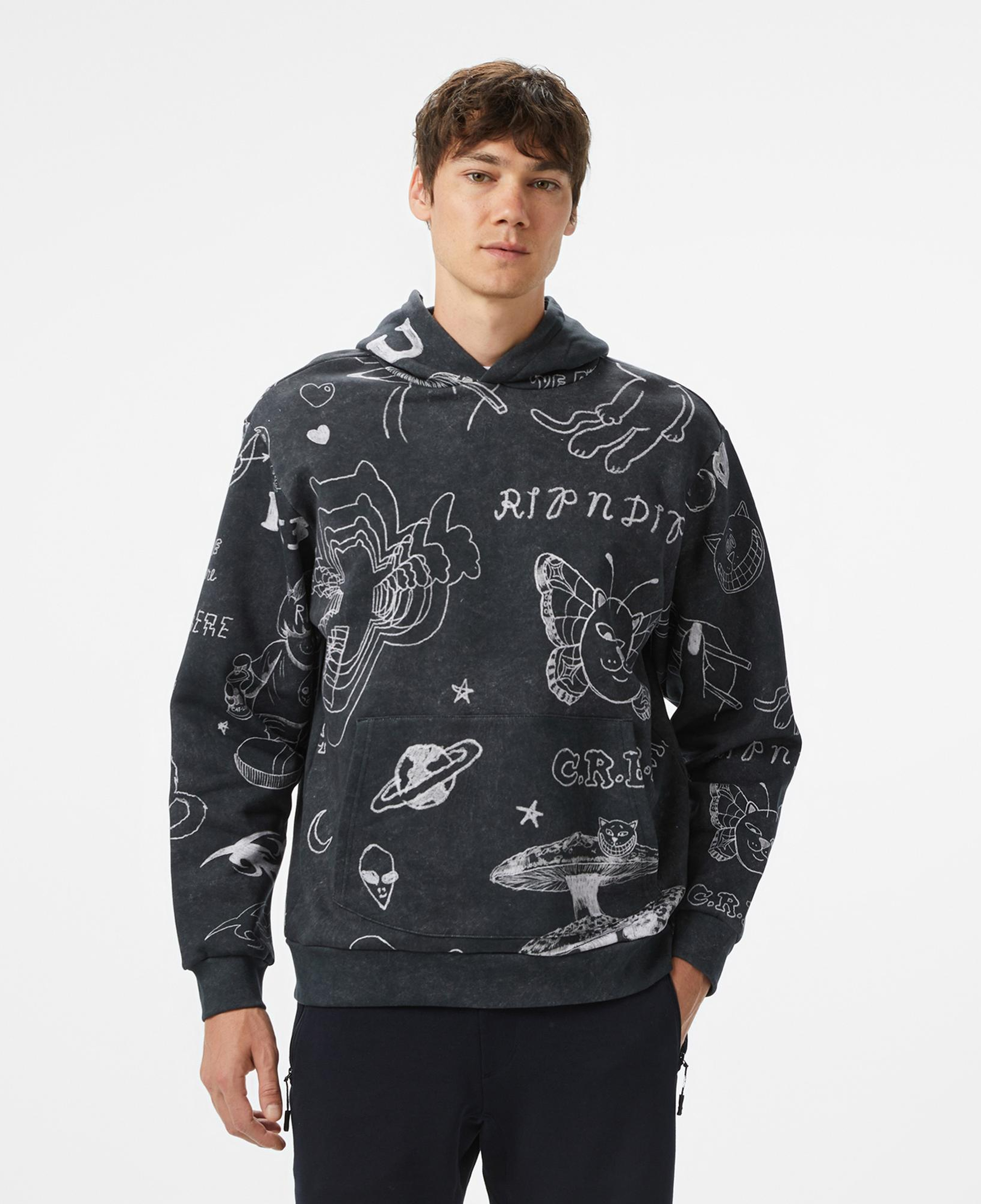 Ripndip Nermal Domination Erkek Siyah Hoodie