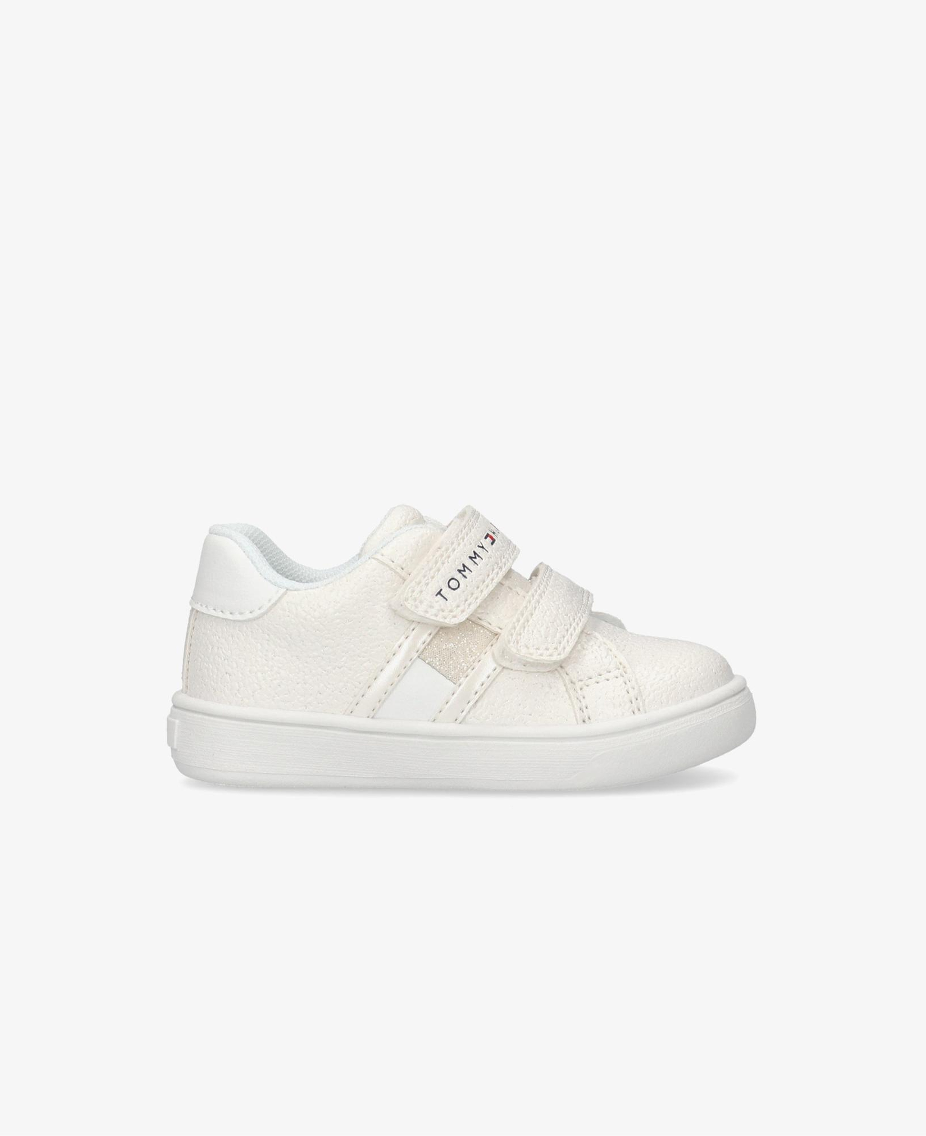 Tommy Hilfiger Flag Velcro Bebek Bej Spor Ayakkabı