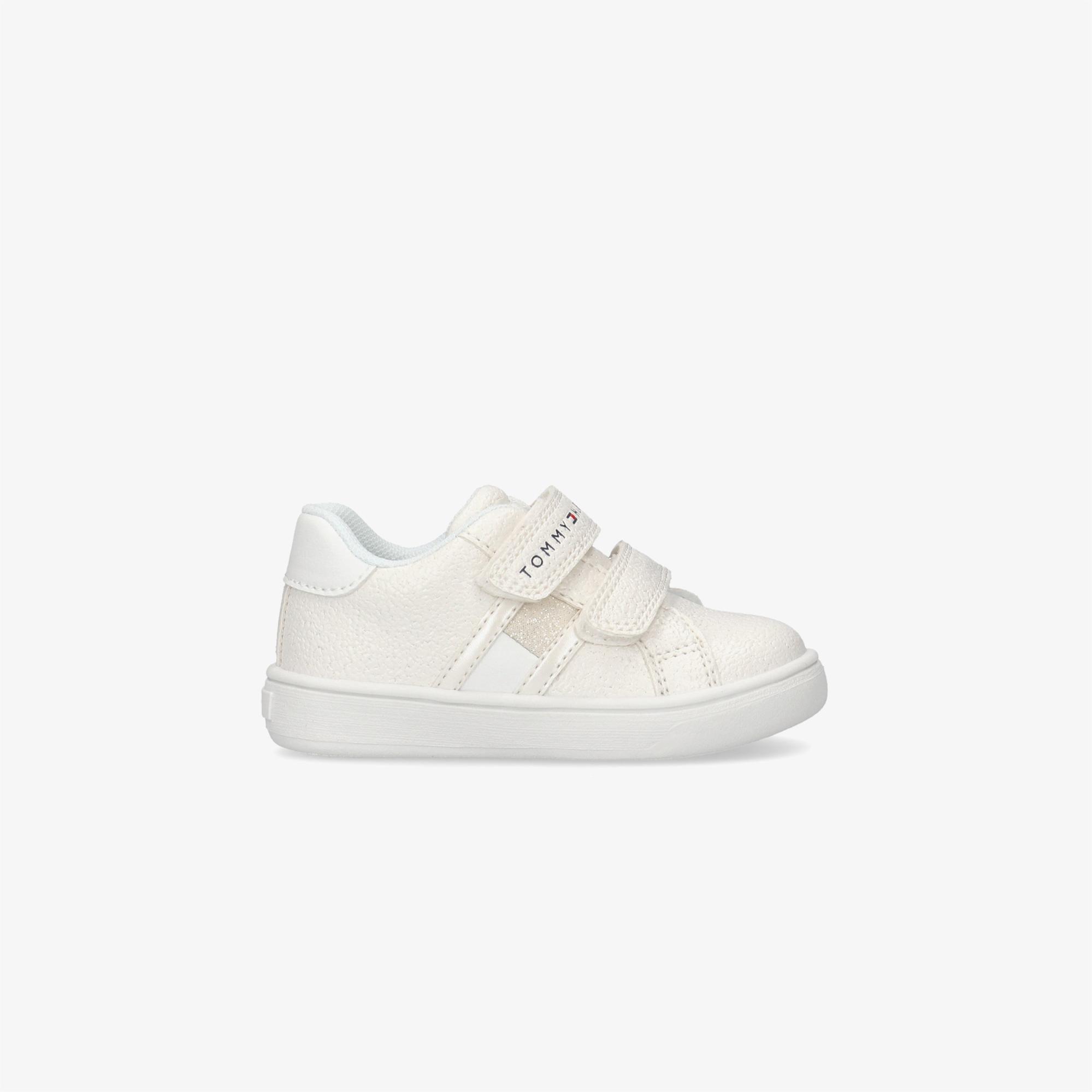 Tommy Hilfiger Flag Velcro Bebek Bej Spor Ayakkabı