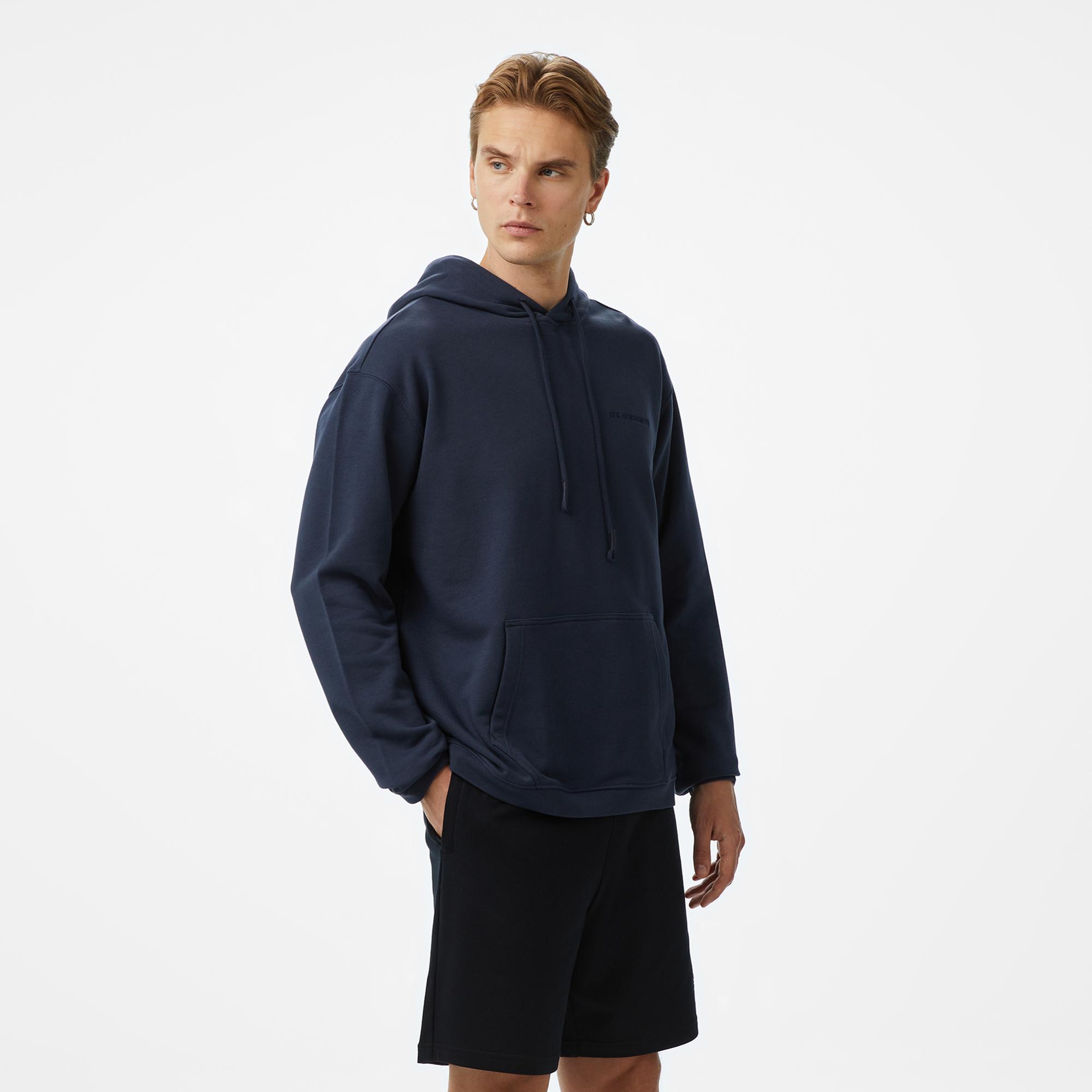 Les Benjamins Essentials Erkek Gri Hoodie