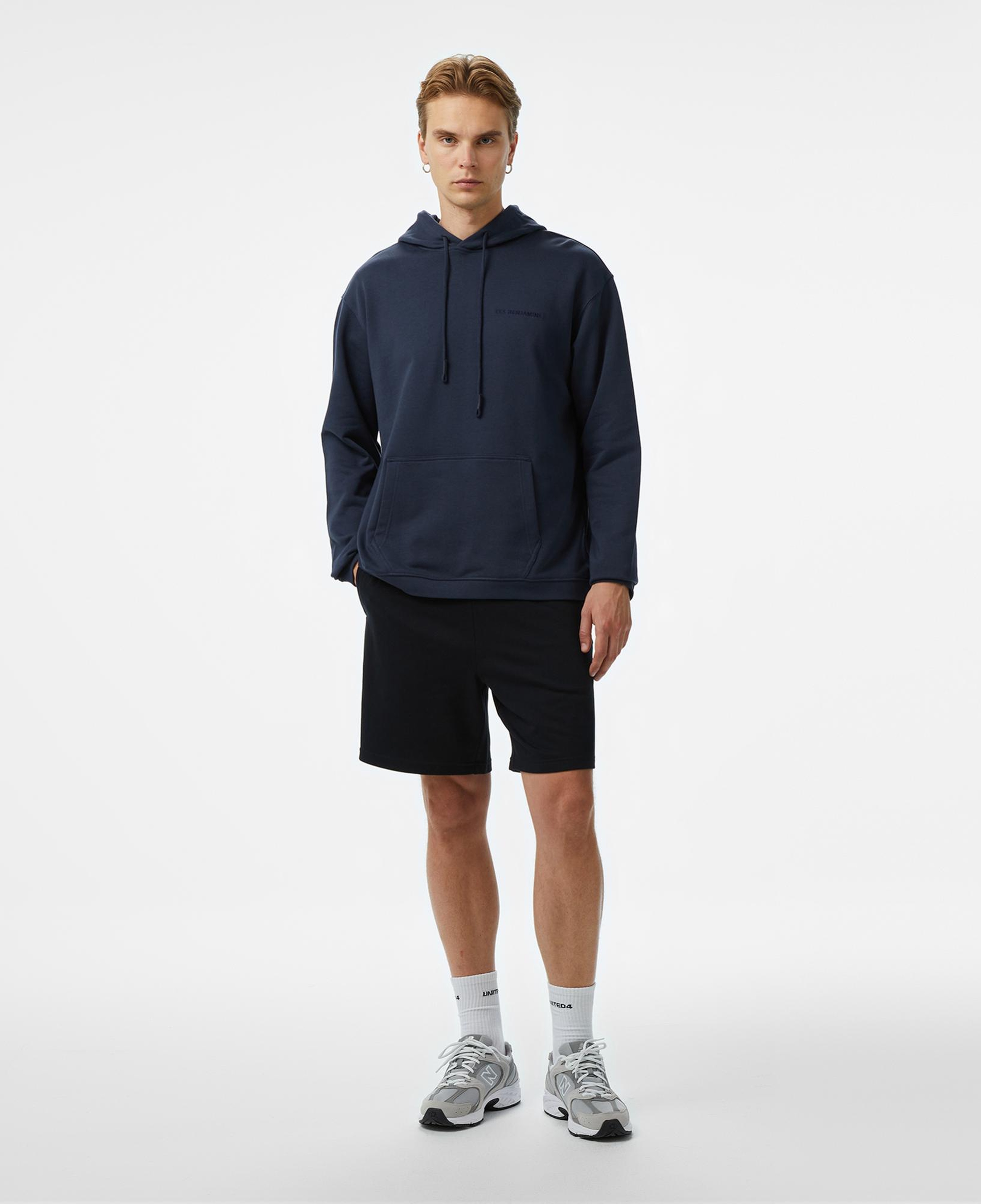 Les Benjamins Essentials Erkek Gri Hoodie