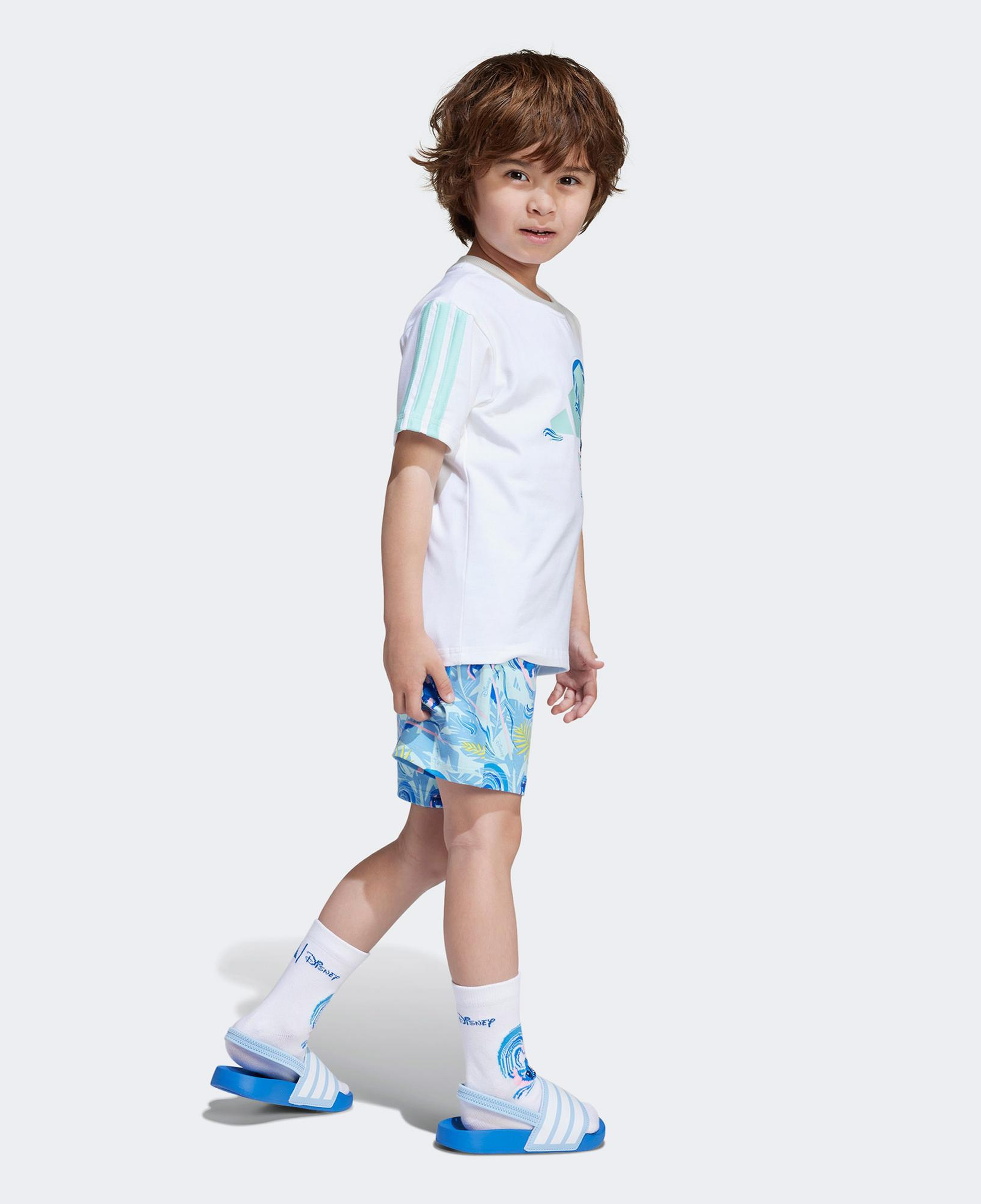 adidas Disney Lilo&Stich Çocuk Beyaz/Mavi Şort Takımı