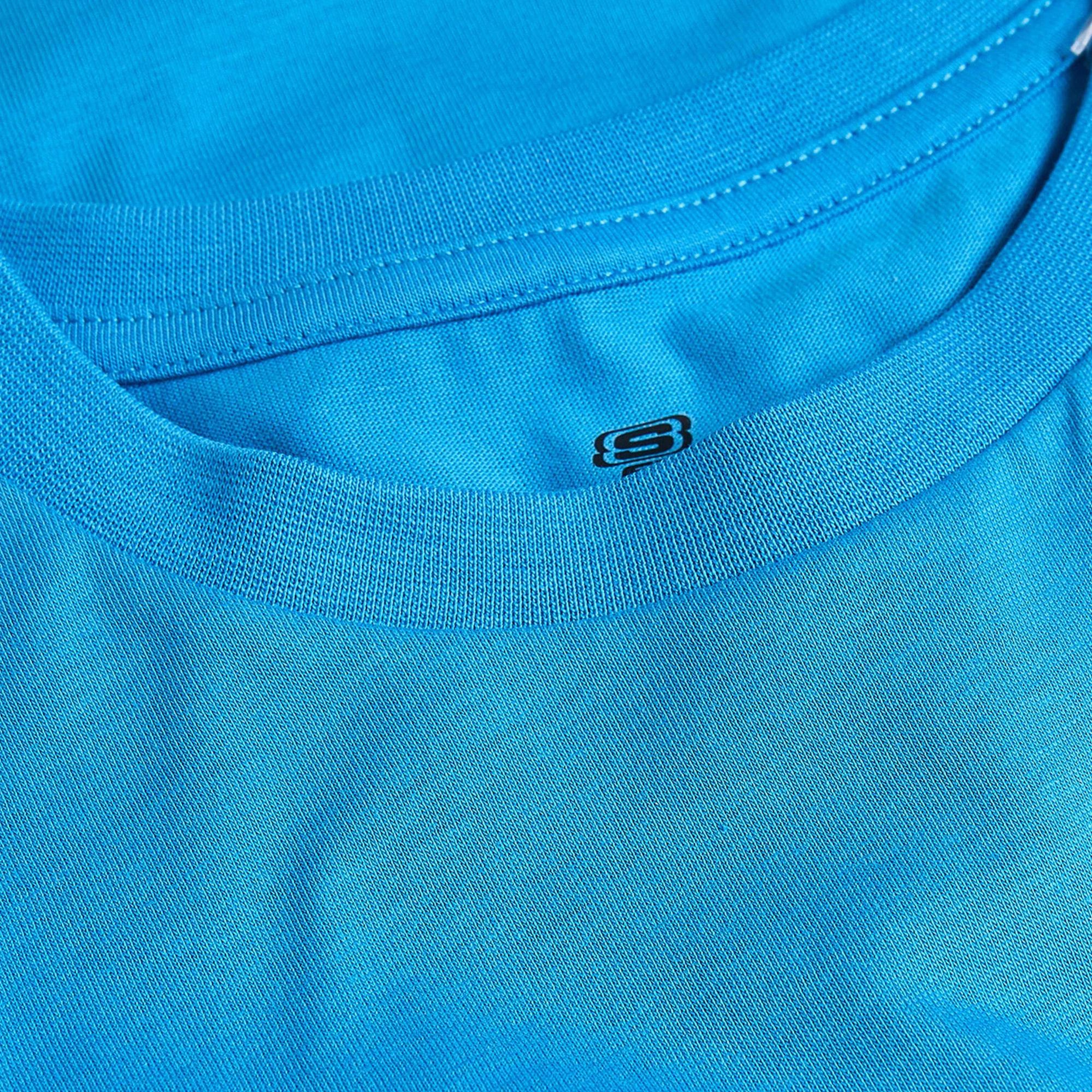 Skechers Regular Fit Baskılı Çocuk Mavi T-Shirt