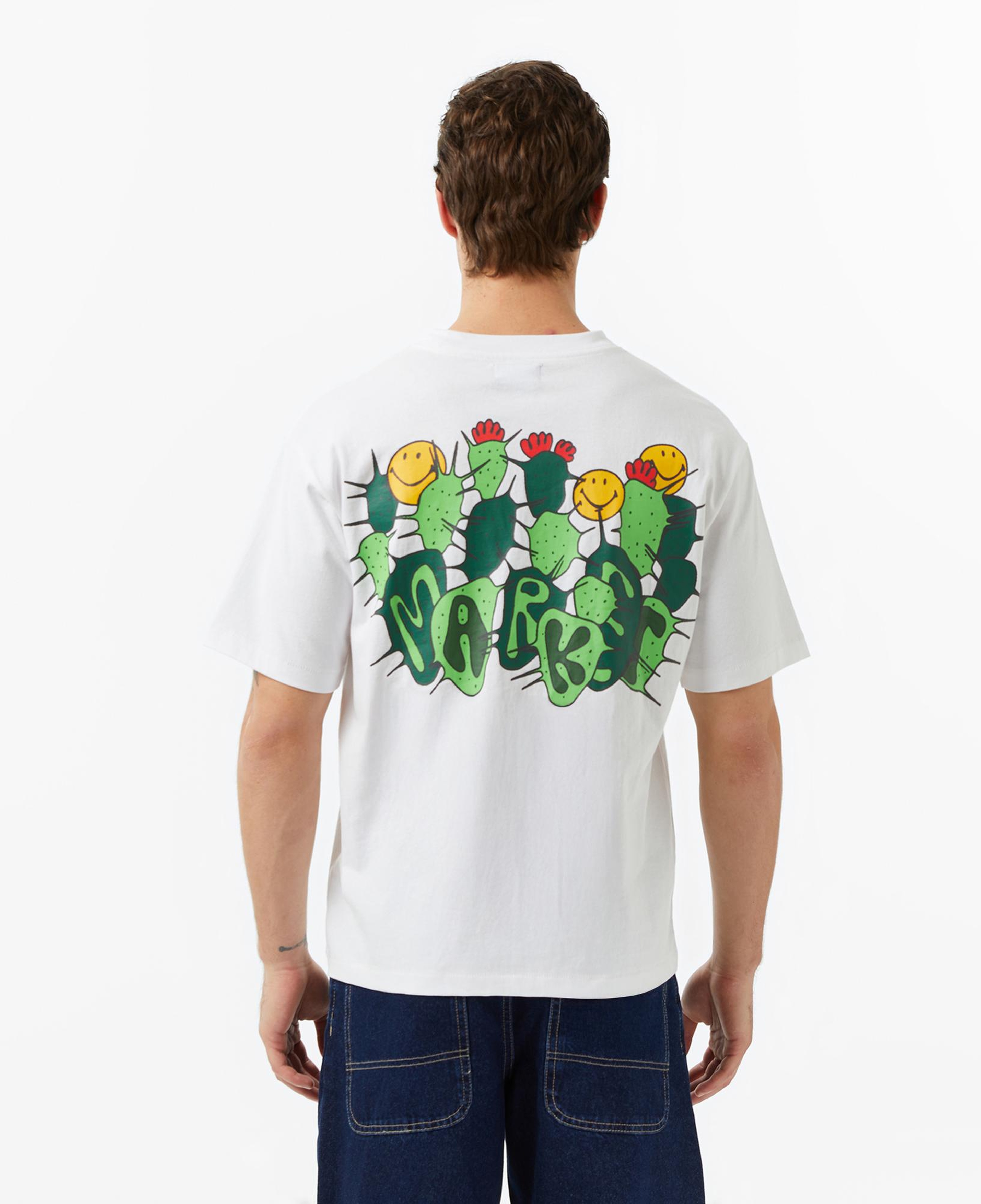 The Market 'Smiley Cactus Cropped' Erkek Beyaz T-Shirt
