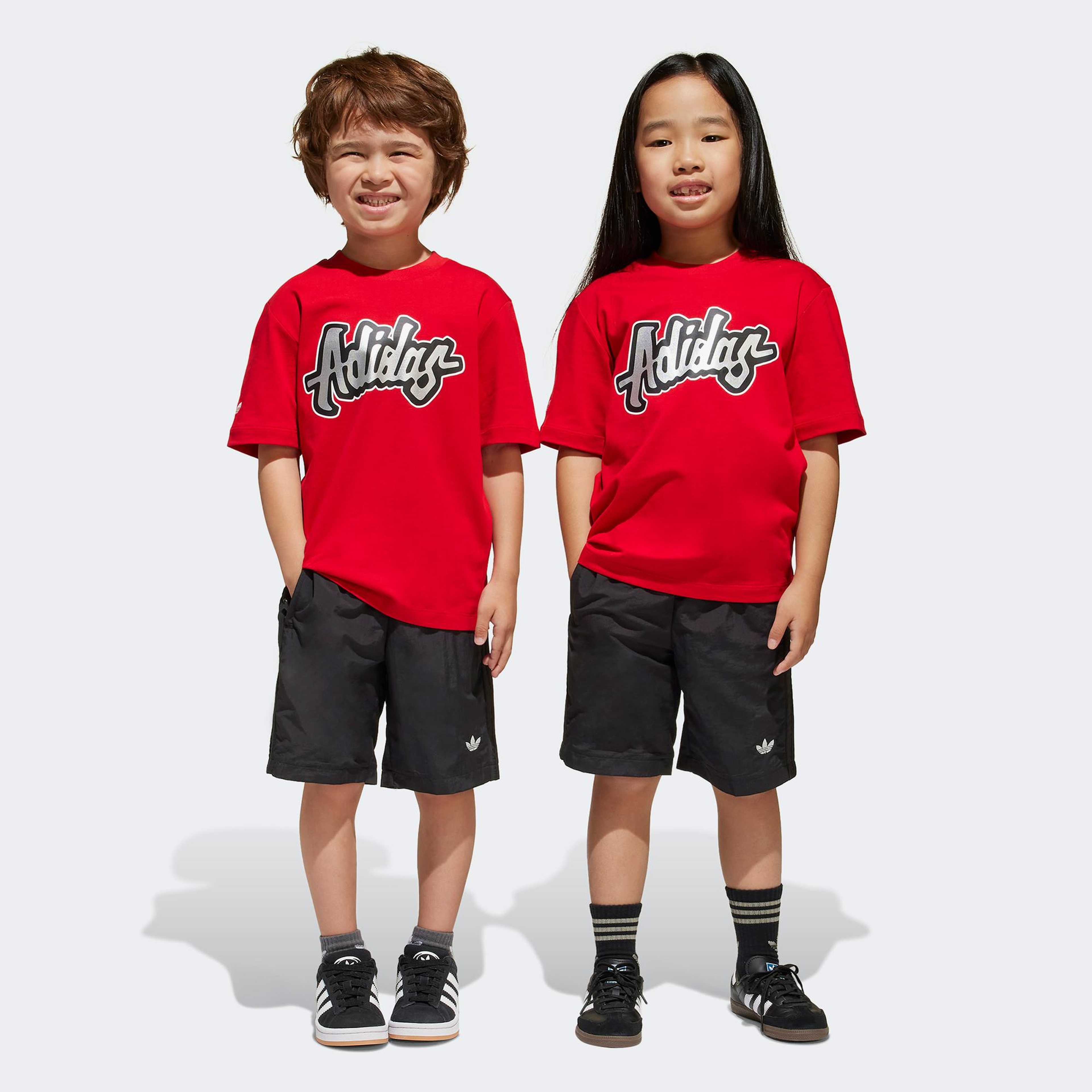adidas Short Set Çocuk Kırmızı Şort Takımı