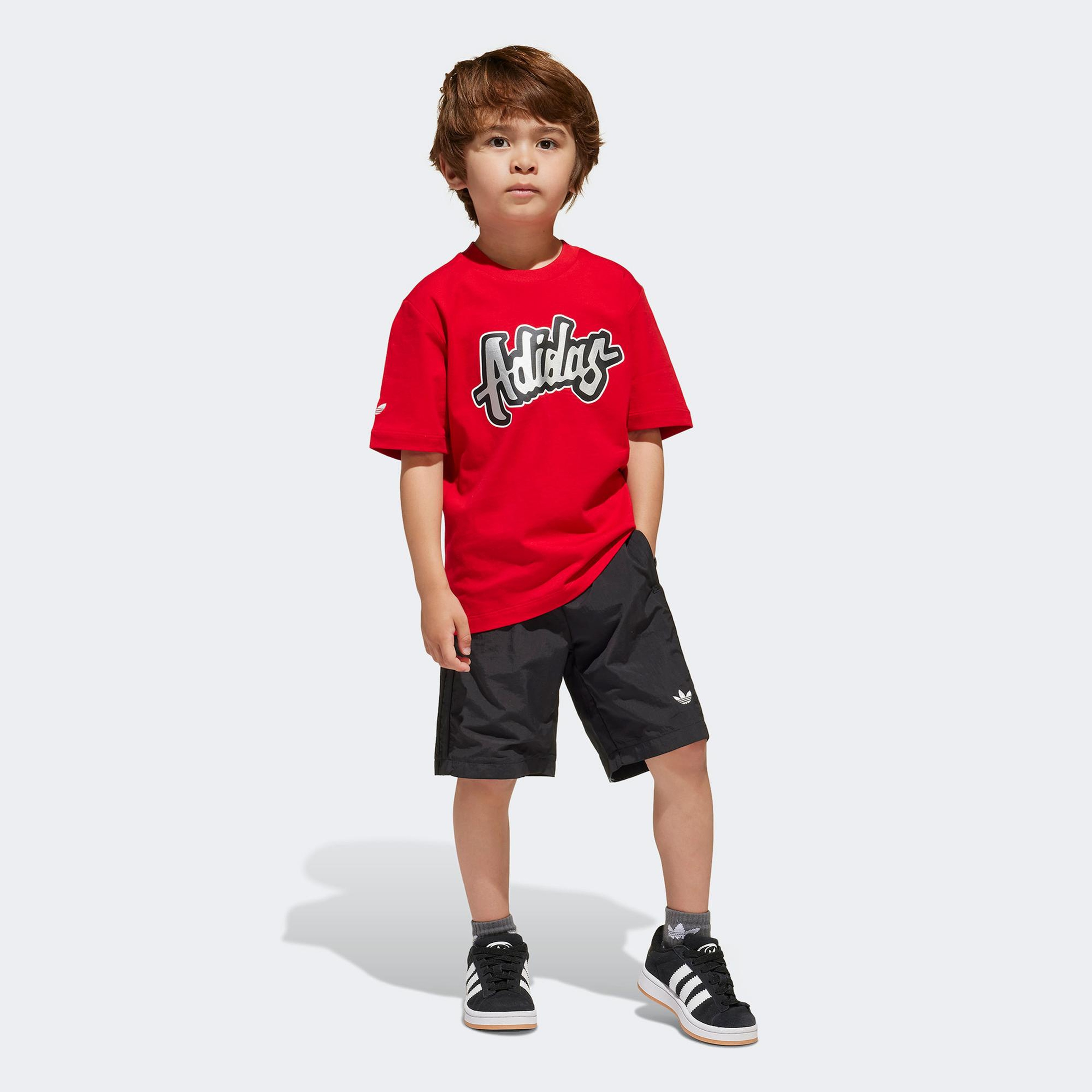 adidas Short Set Çocuk Kırmızı Şort Takımı