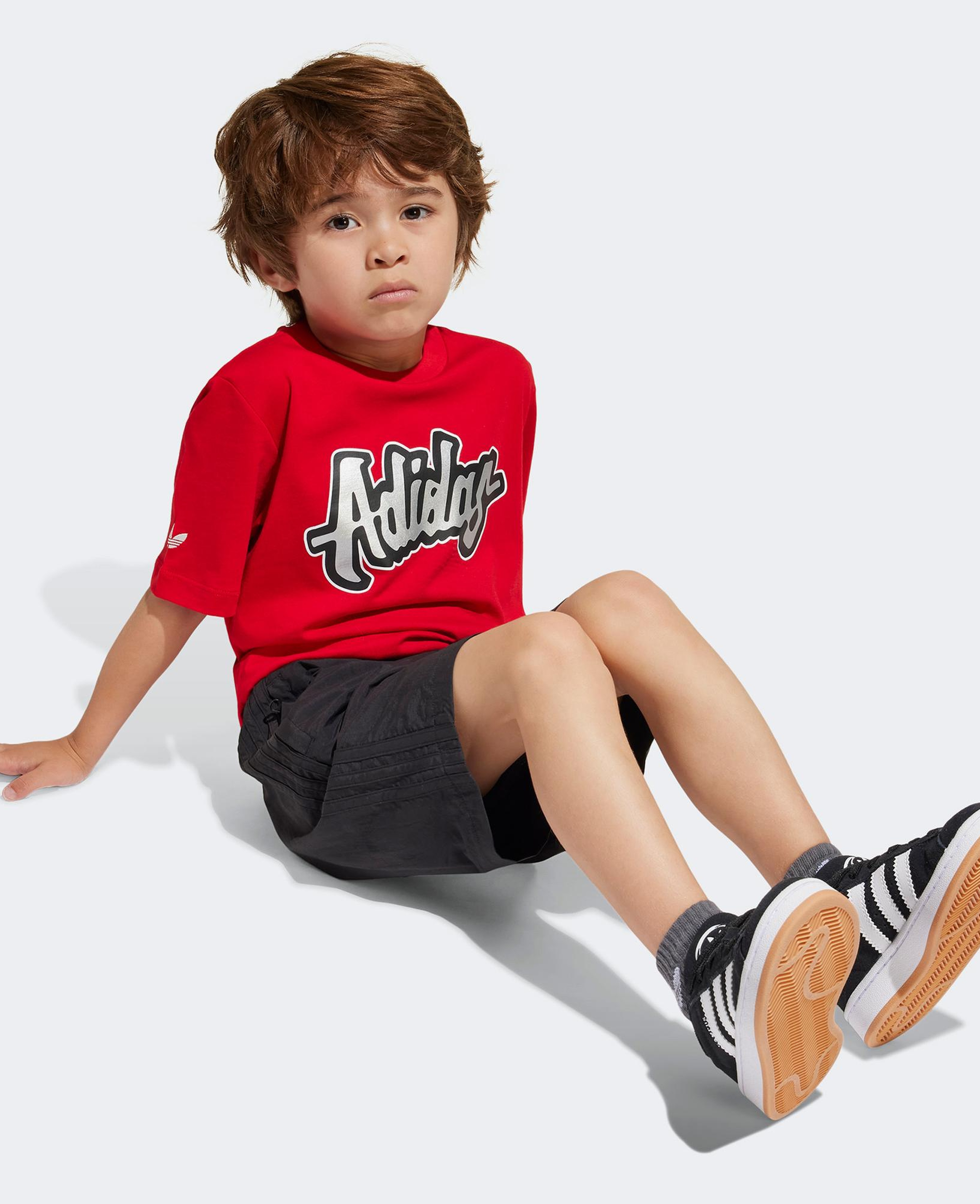 adidas Short Set Çocuk Kırmızı Şort Takımı