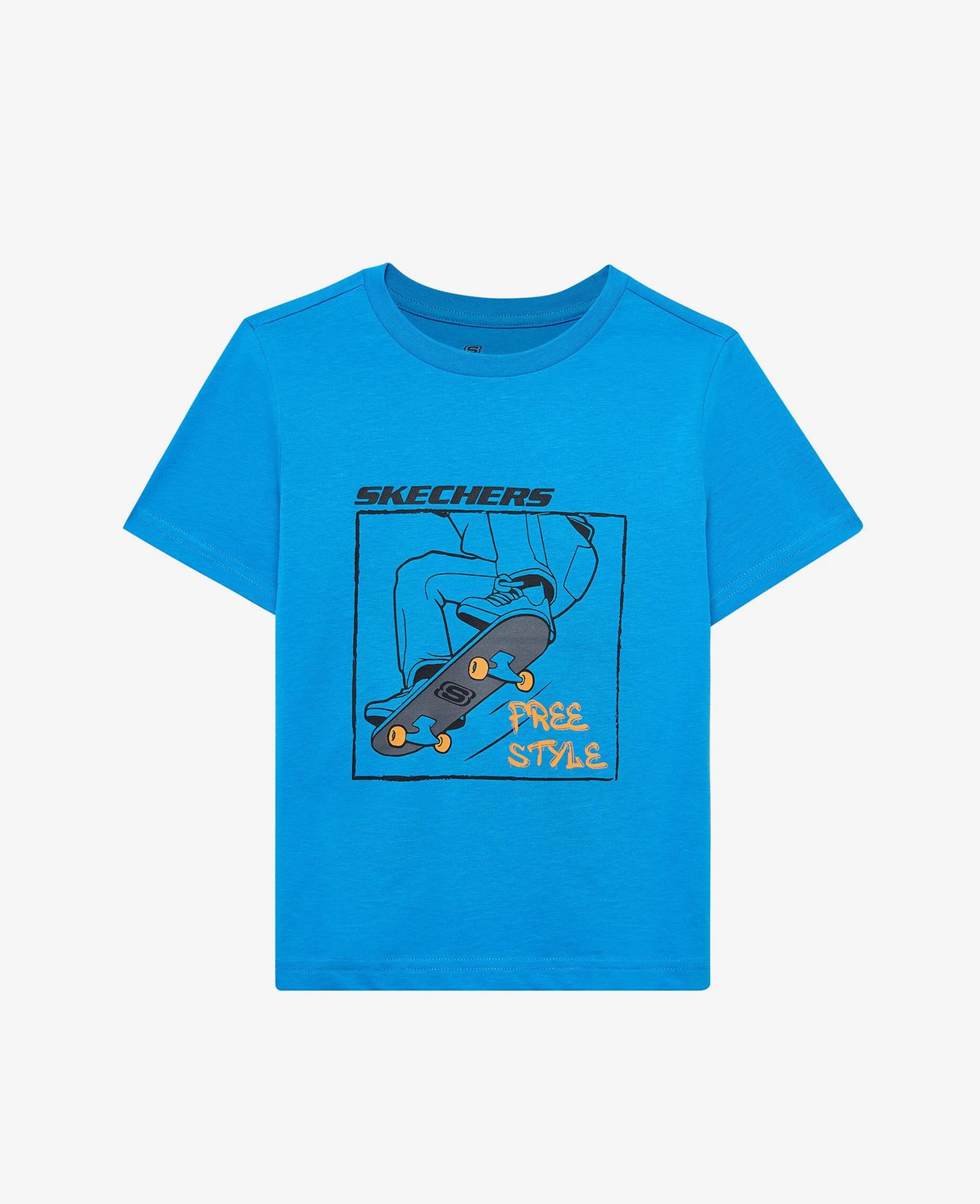 Skechers Graphic Çocuk Mavi T-Shirt