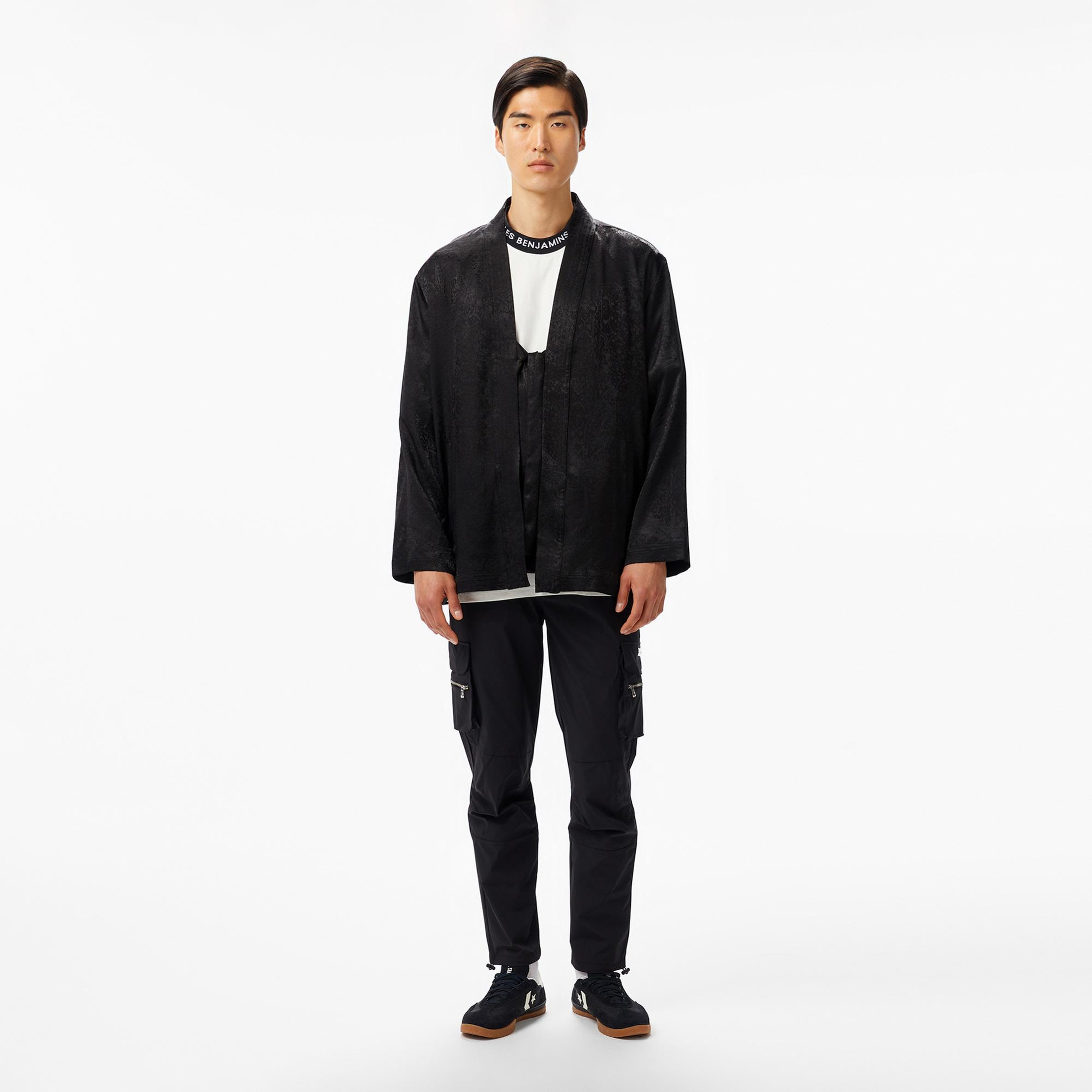 Les Benjamins Classic 401 Erkek Siyah Kimono Ceket